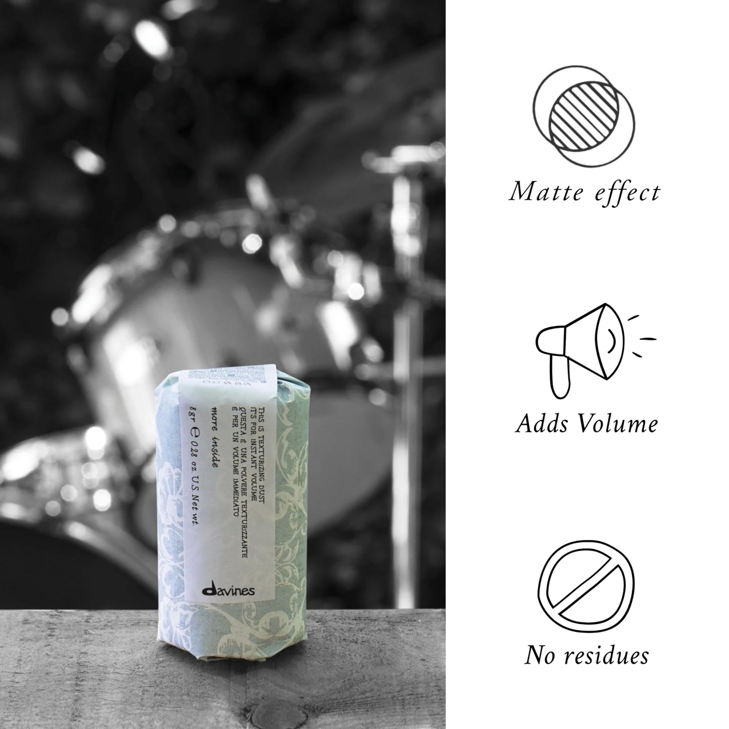 Davines This is a Texturizing Dust, Volumizing Powder Spray For Long-Lasting Volume And Workable Texture, No Residue Matte Effect, 0.28 Oz
