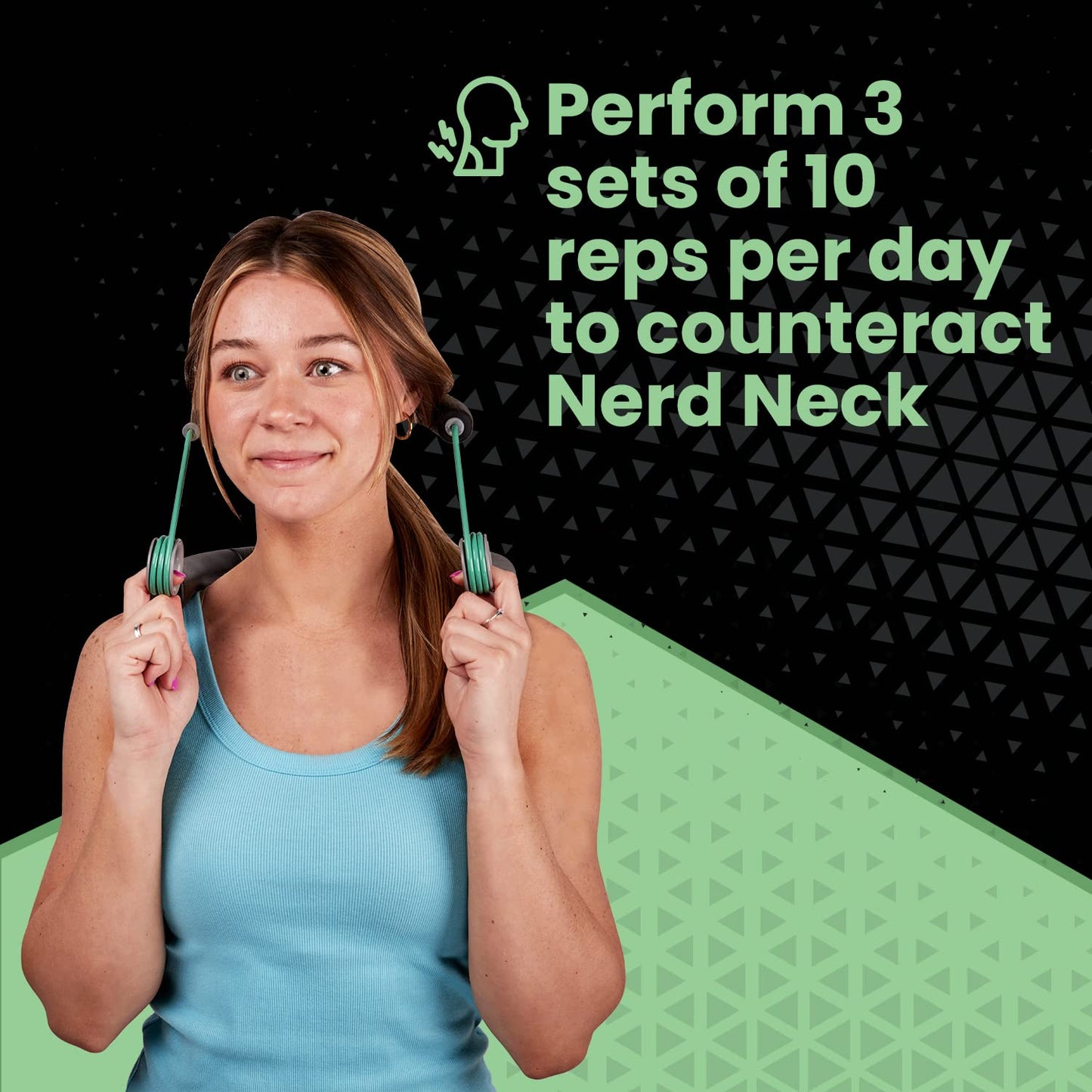 Portable Neck Strengthener by NeckSpring, Relieves Pain, Restore Cervical Curvature, Improves posture, and Reverses Nerd-Neck