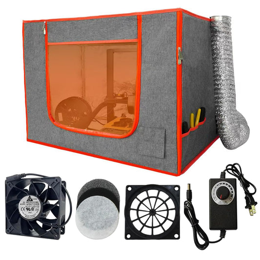 Dual-Placement Resin 3D Printer Enclosure Cover Tent with Adjustable Ventilation Exhaust Fan kit Compatible with Creality Anycubic Elegoo Series Mars 5 Ultra, Photon Mono 4 Resin UV 3D Printer