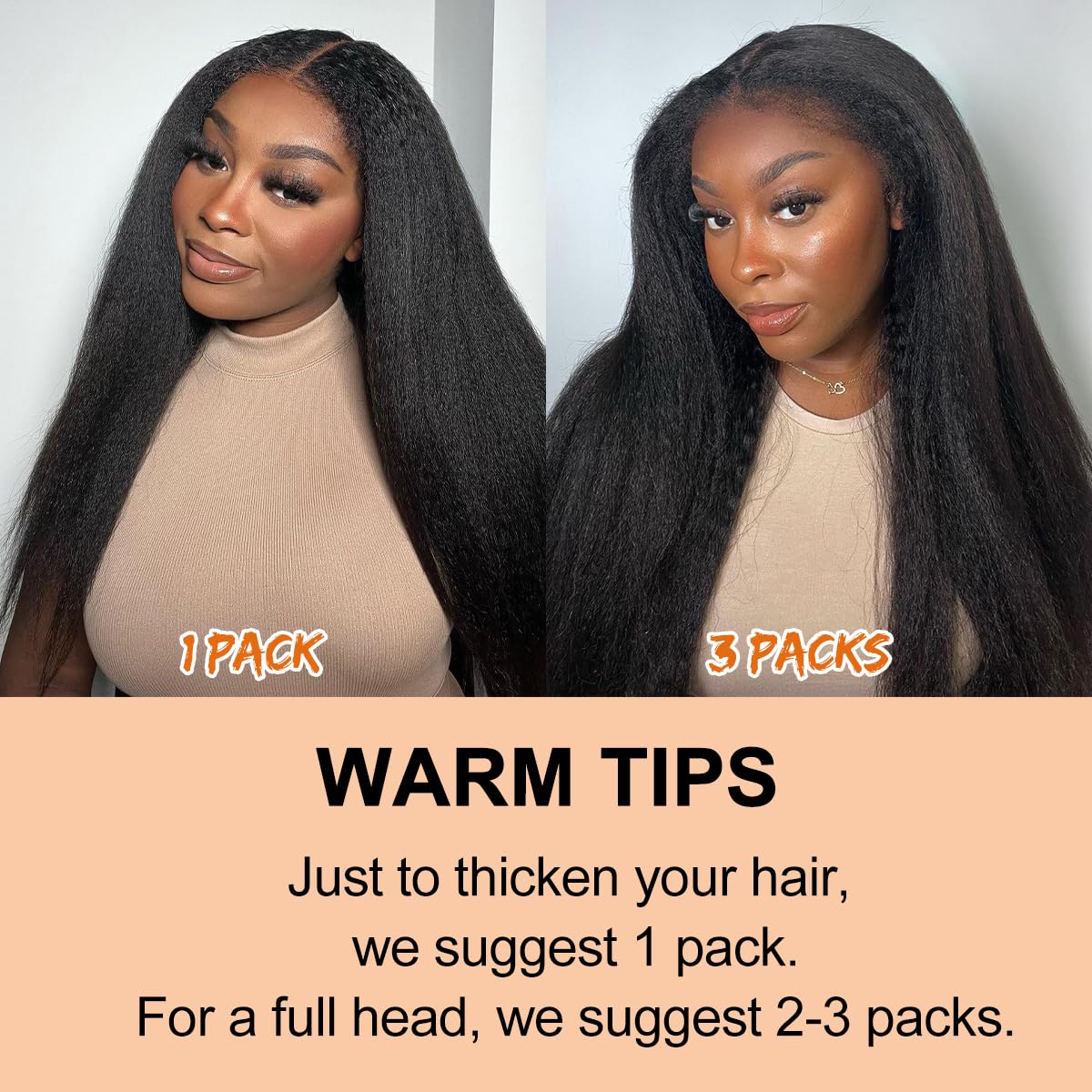 Kinky Straight Clip ins 18 Inch Clip in Hair Extensions Real Human Hair Yaki Straight Clip ins for Black Women Full Head Brazilian Remy Hair Extensions Double Weft 8Pcs 100g 20 Clips