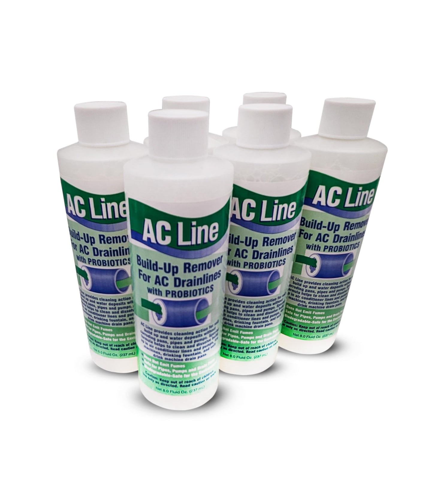 AC Line AC Drain Line Cleaner - 6 Pack / 18 Month Supply - Cleans HVAC drain lines, cleaner, condensate lines, fountain drink drain lines and more