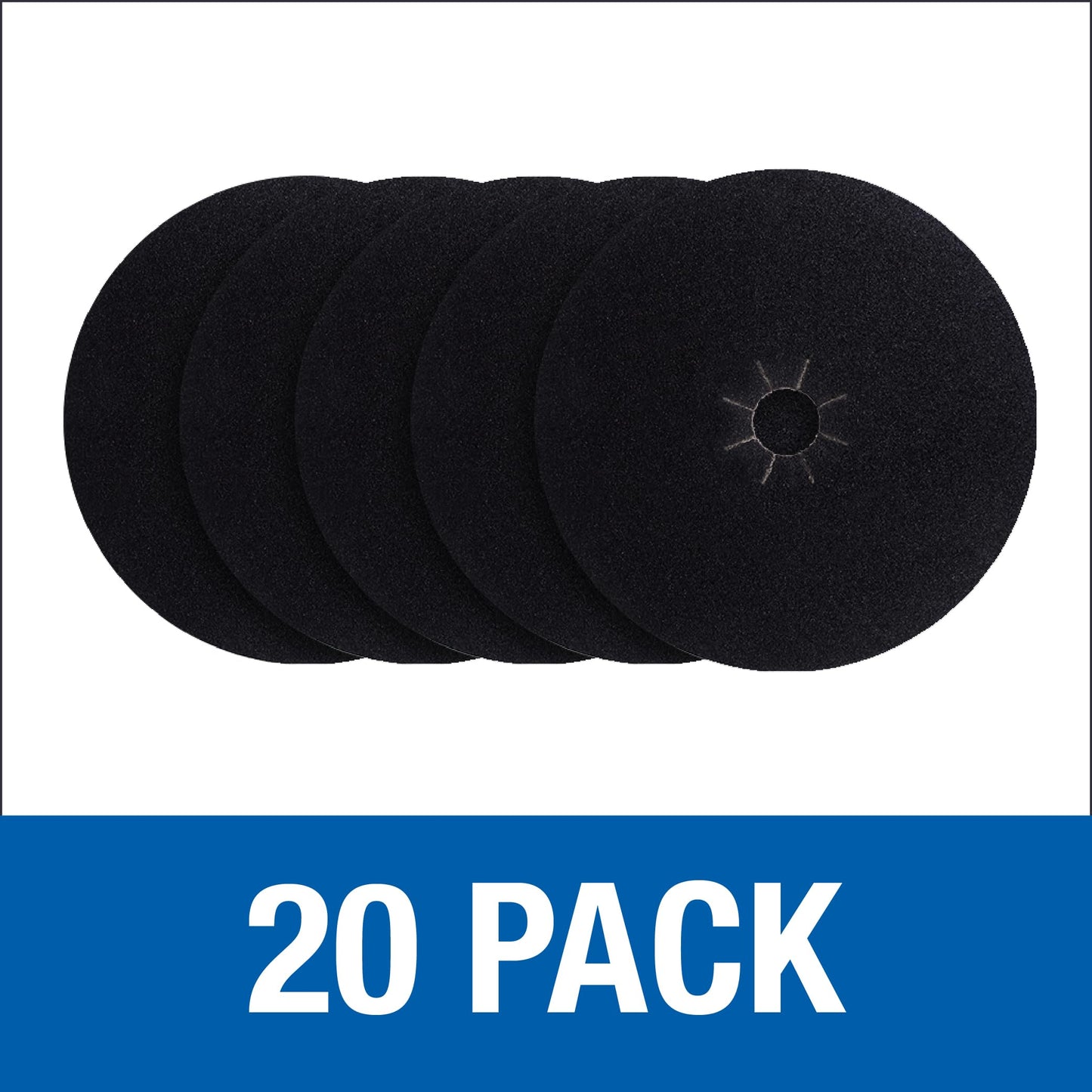 Mercer Industries 426080 Silicon Carbide Floor Sanding Disc, Cloth Back, 16" x 2" Hole, Grit 80X, 20-Pack