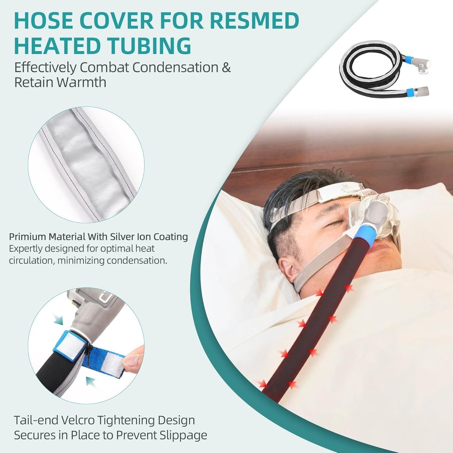Replacement Cleanable Water Chamber Kit Compatible with AirSense 10 & AirCurve 10，70PCS HEPA Filters & Hose Cover for Climate Line Air & Water Chamber Included, ItAll Supplies