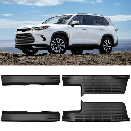 BIBLOZ Inside Door Sill Protector Compatible with Toyota Grand Highlander 2024 2025 2026 Accessories LE/XLE/Limited/Platinum Door Sill Guards Trim(Not for Highlander)