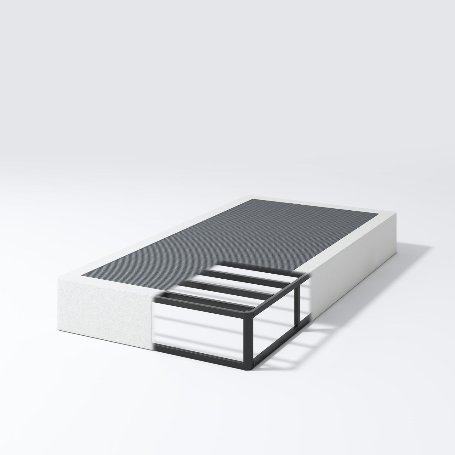 NHODIR Twin Box Spring 9 Inch Heavy Duty Box Spring Mattress Foundation, Metal Bed Base with Fabric Cover, Noise Free Easy Assembly