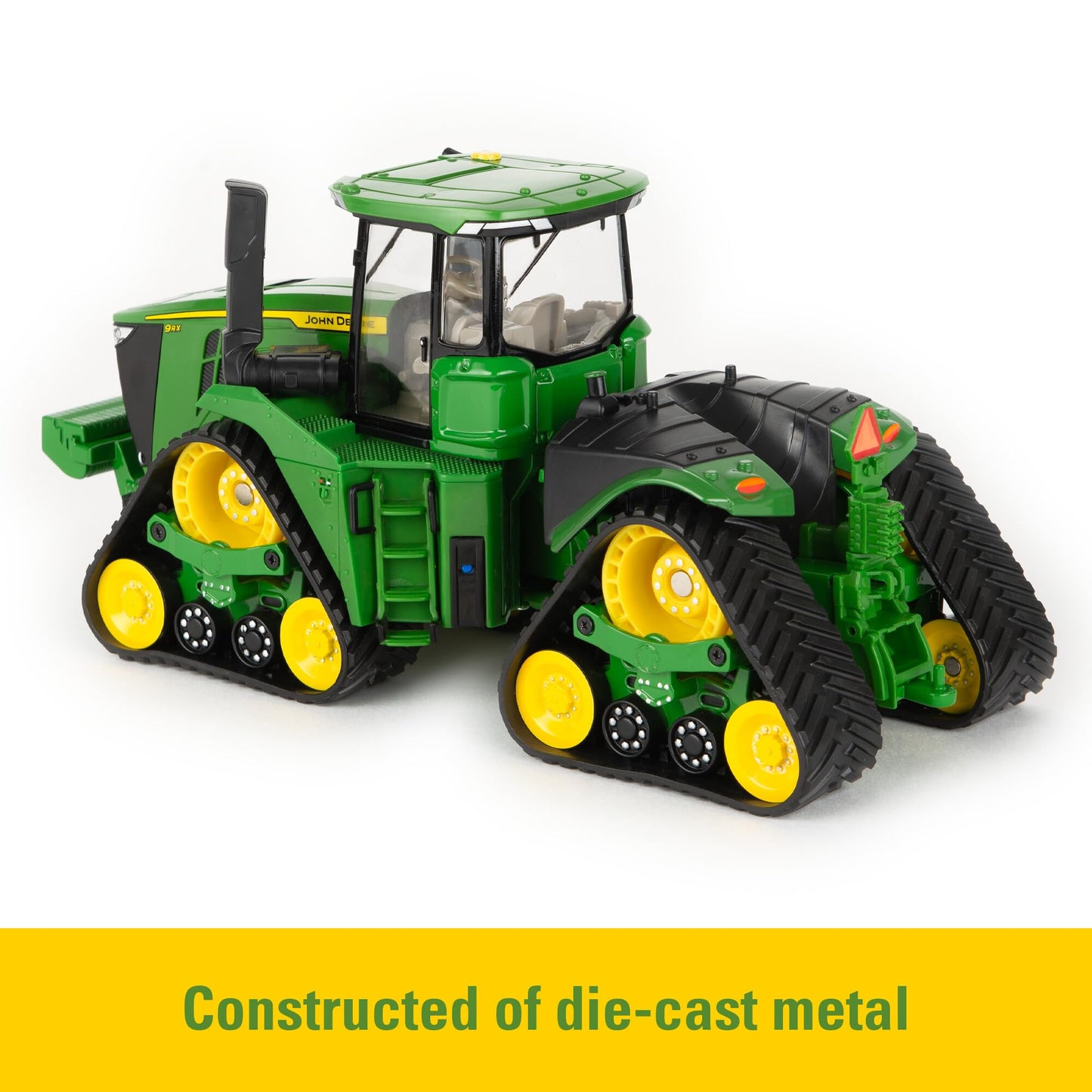 ERTL John Deere 9RX 590 Tracked Tractor Toy - 1:32 Scale - Plastic and Die-Cast Construction - with Articulated Steering and John Deere Graphics - Kids Farm Toys - Ages 3 Years and Up