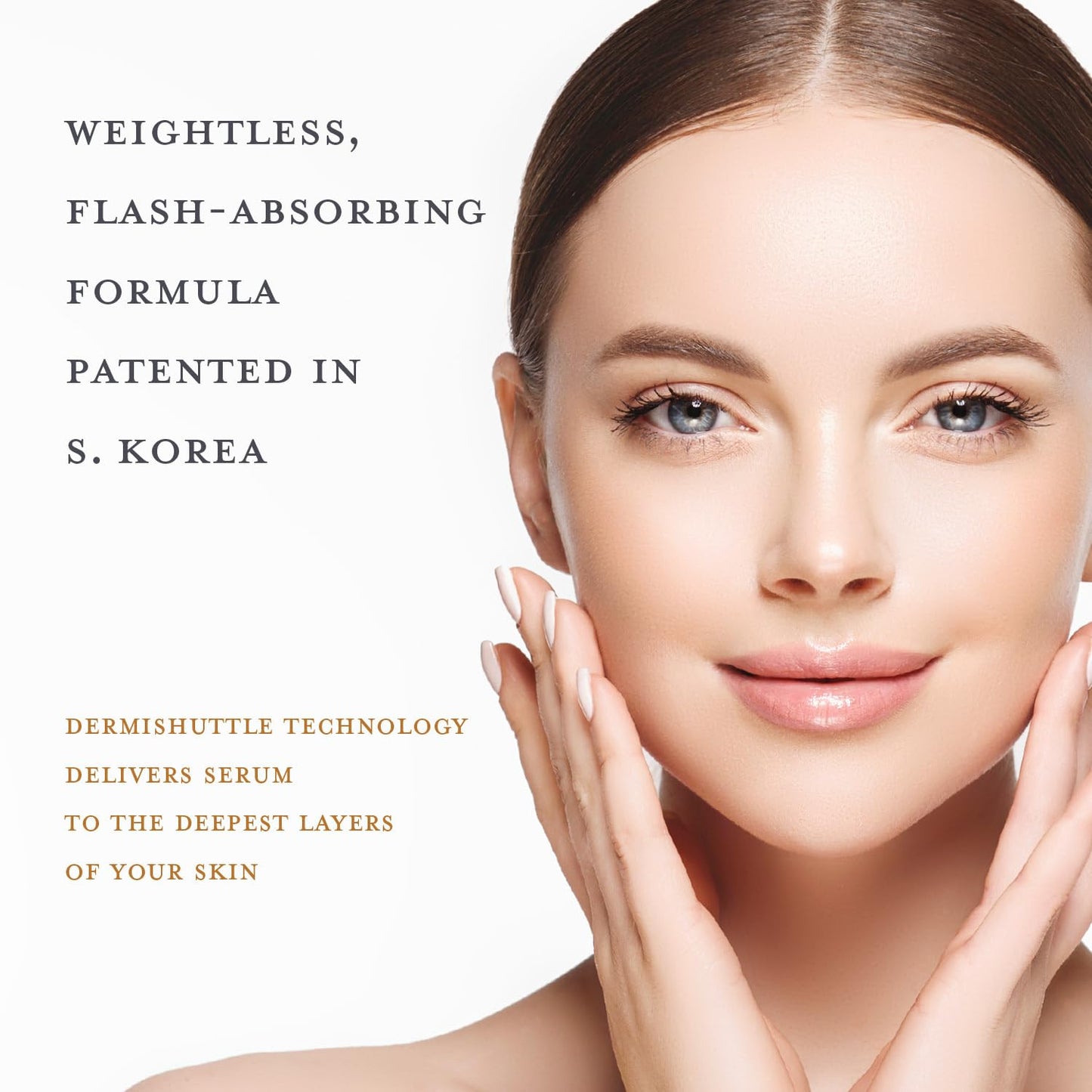 JEU'DEMEURE Collagen, Peptide, Hyaluronic Acid Serum, Instant Face Lift Korean skin care Serum for Anti-Aging, Microneedling, Skin-Firming, Brightening, Hydrating for Face & Eye (without microneedle)