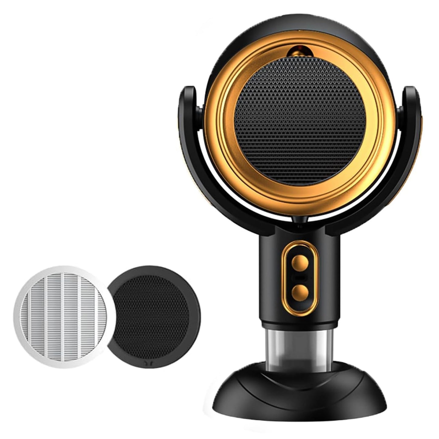 PuffHide Purifer & Smoke Away Purifier Fan Filter Portable Black Gold Adjustable Angle Puff-Hide PurifierFan,Tabletop SmokePurifier Filters for Removes Smoke(Plug-ln)