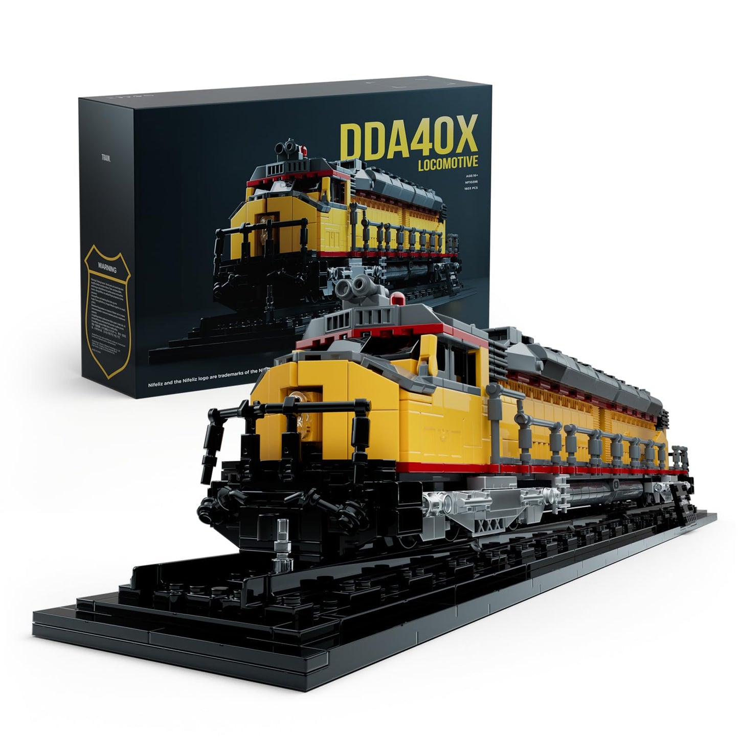 Nifeliz DDA40X Locomotive Building Set with Base, Collectible Steam Train Building Toy Model for Adult Train Lovers, Ideal Gift for Home Décor (1603 PCS, NF10296)