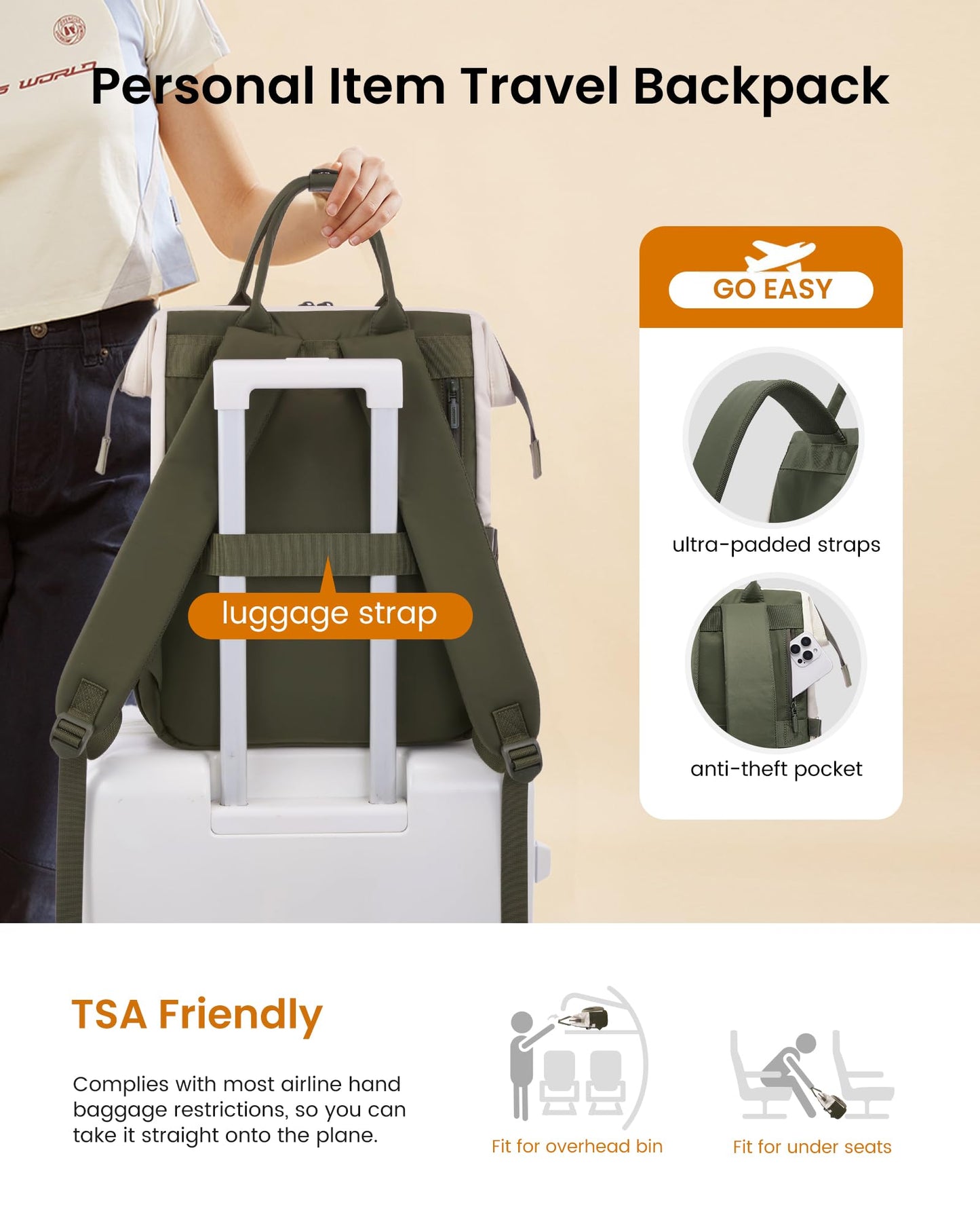 LOVEVOOK Puffer Laptop Backpack for Women, 15.6 Inch Work Backpack purse for Nurse Teacher, College Back to School Bookbag for Teen Girls, Personal Item Travel Bag Computer Daypack for Daily Commute