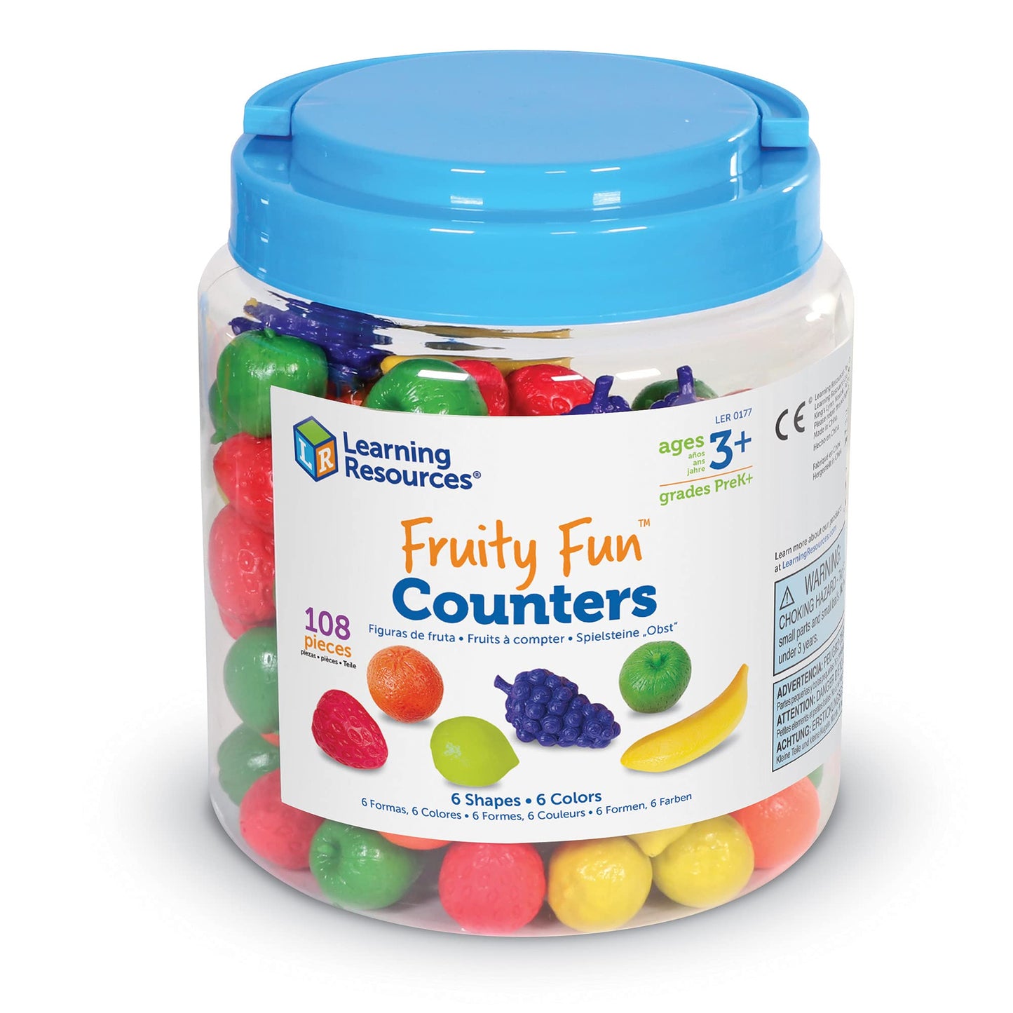 Learning Resources LER0177 Fruity Fun Counters, Educational Counting and Sorting Toy, Set of 108