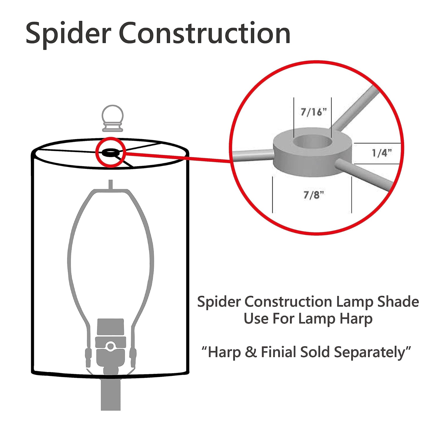 Aspen Creative 38001A Collapsible Traditional Handsewn Bell Shape Spider Construction Lamp Shade in Wheat, 9" Top x 18" Bottom x 13" Slant Height