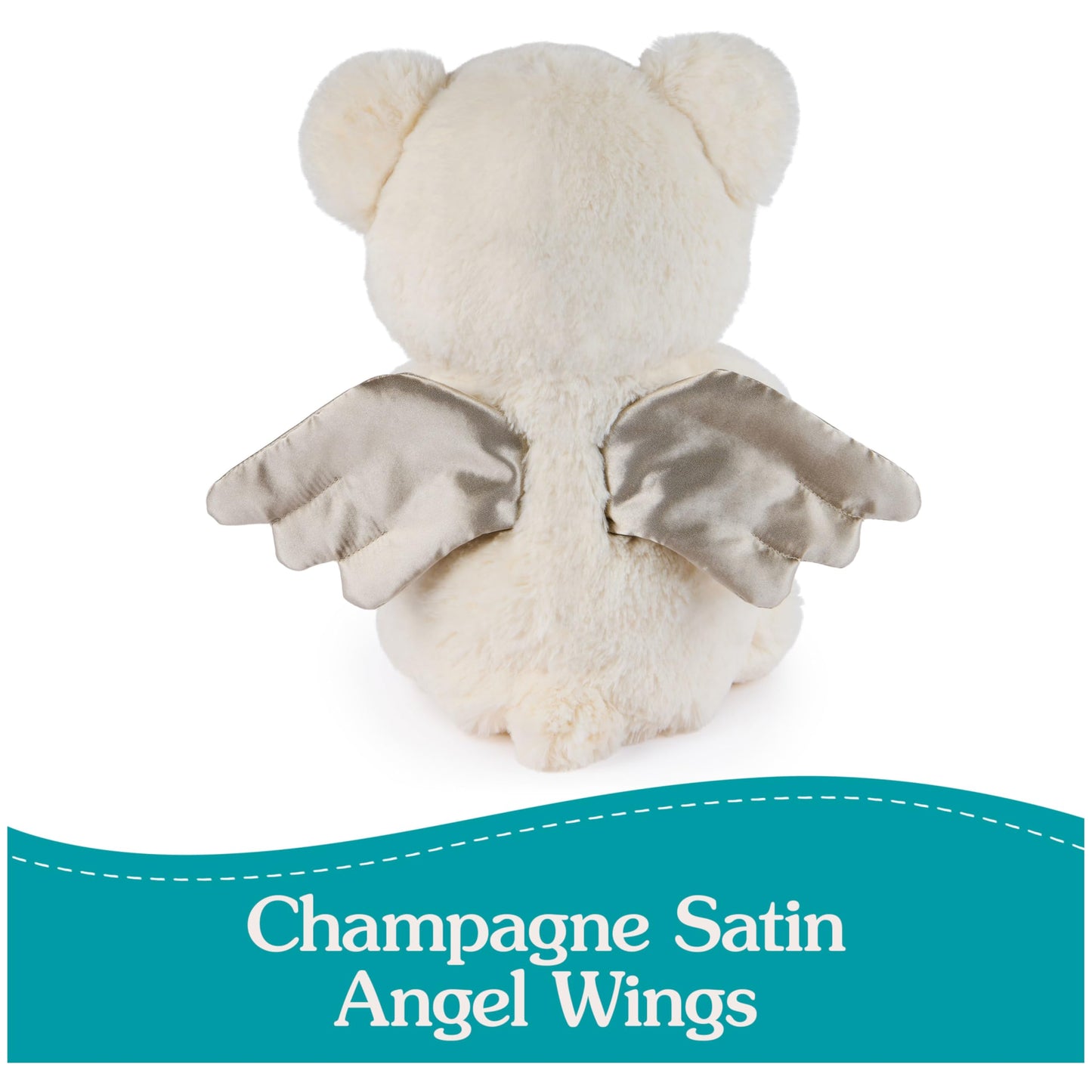 GUND Baby Angel Bear with Wings, Spiritual Teddy Bear with Chime Sound, Sensory Toy for Babies and Newborns, White, 9”