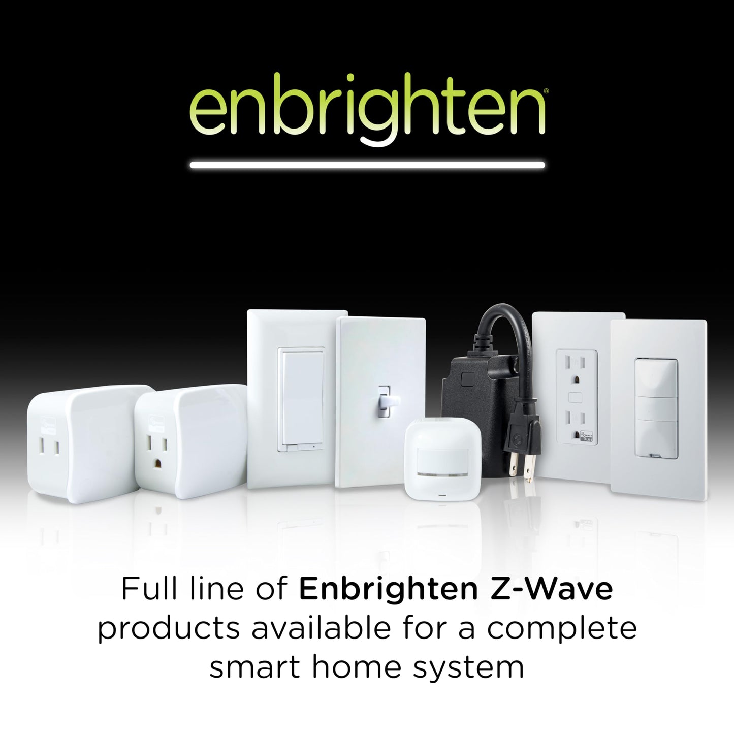 Enbrighten Z-Wave Plus Smart Receptacle, Works with Alexa, Google Assistant, Tamper-Resistant, Z-Wave Outlet, Always On Outlet, Hub Required, Smart Outlet, Lamps, Small Appliances, 700 Series, 58449