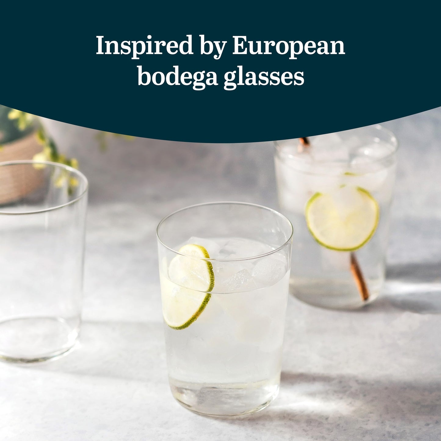 Libbey Café Tumbler Glass Set of 8, 19-Ounce, Dishwasher Safe Glass Cups Set, Versatile Kitchen Glassware for Casual Gatherings, Dinner Parties