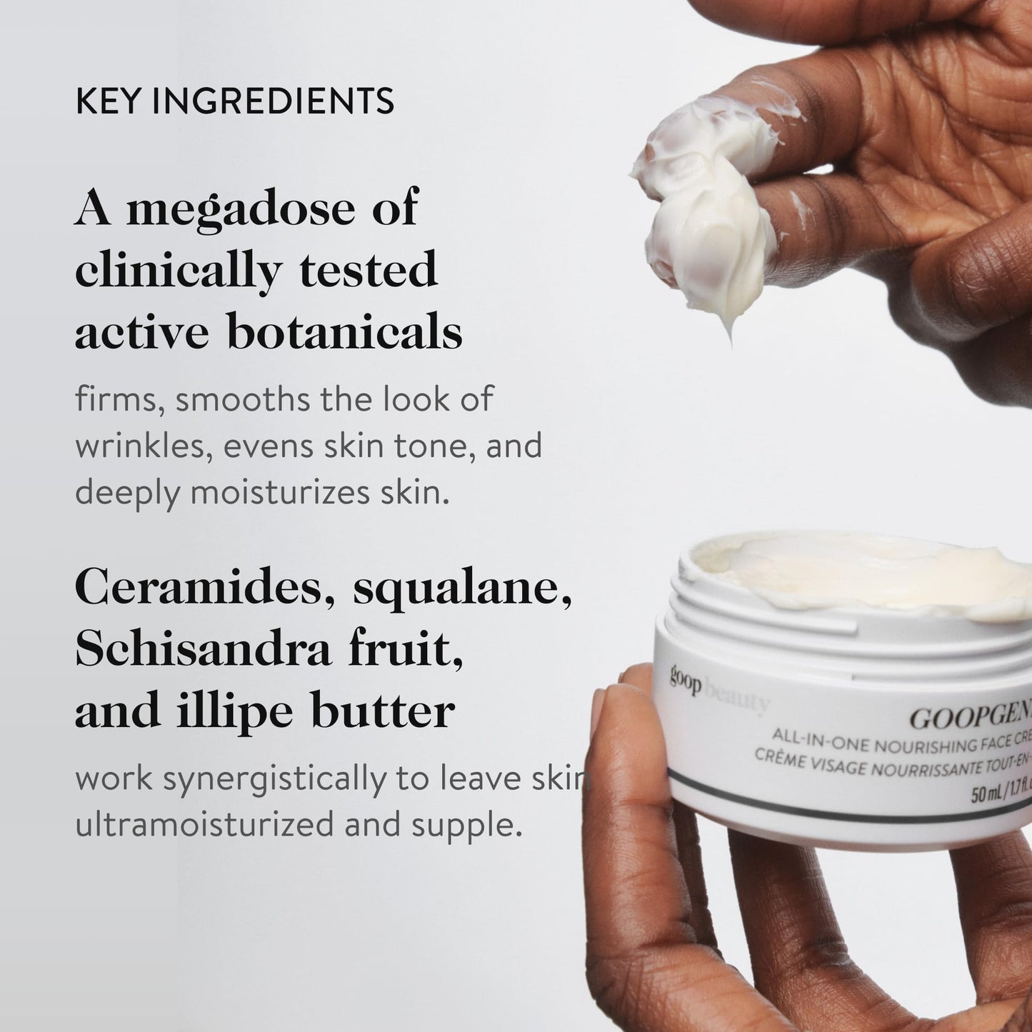 goop Beauty Nourishing Face Cream | Improves Firmness, Elasticity, & Brightness | Botanicals, Ceramides, & Squalane | Anti Wrinkle Moisturizer | 1.7 fl oz