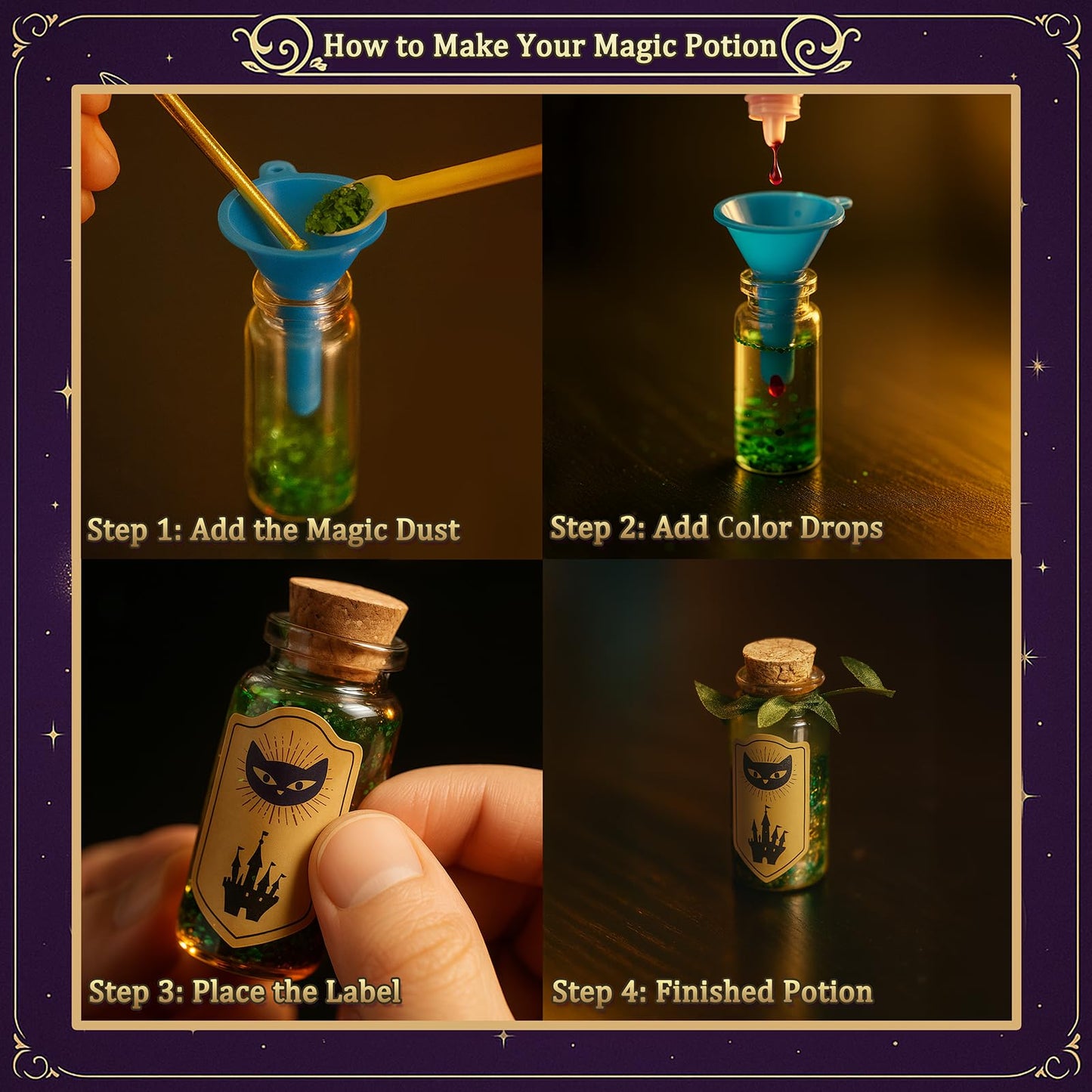 AMIZEY Potion Making Kit for Kids – 20 Bottles with Magic Growing Tree, Arts and Crafts for Kids, Christmas Decorations Gifts for Girls Ages 6-12 (Magic Growing Crystal)