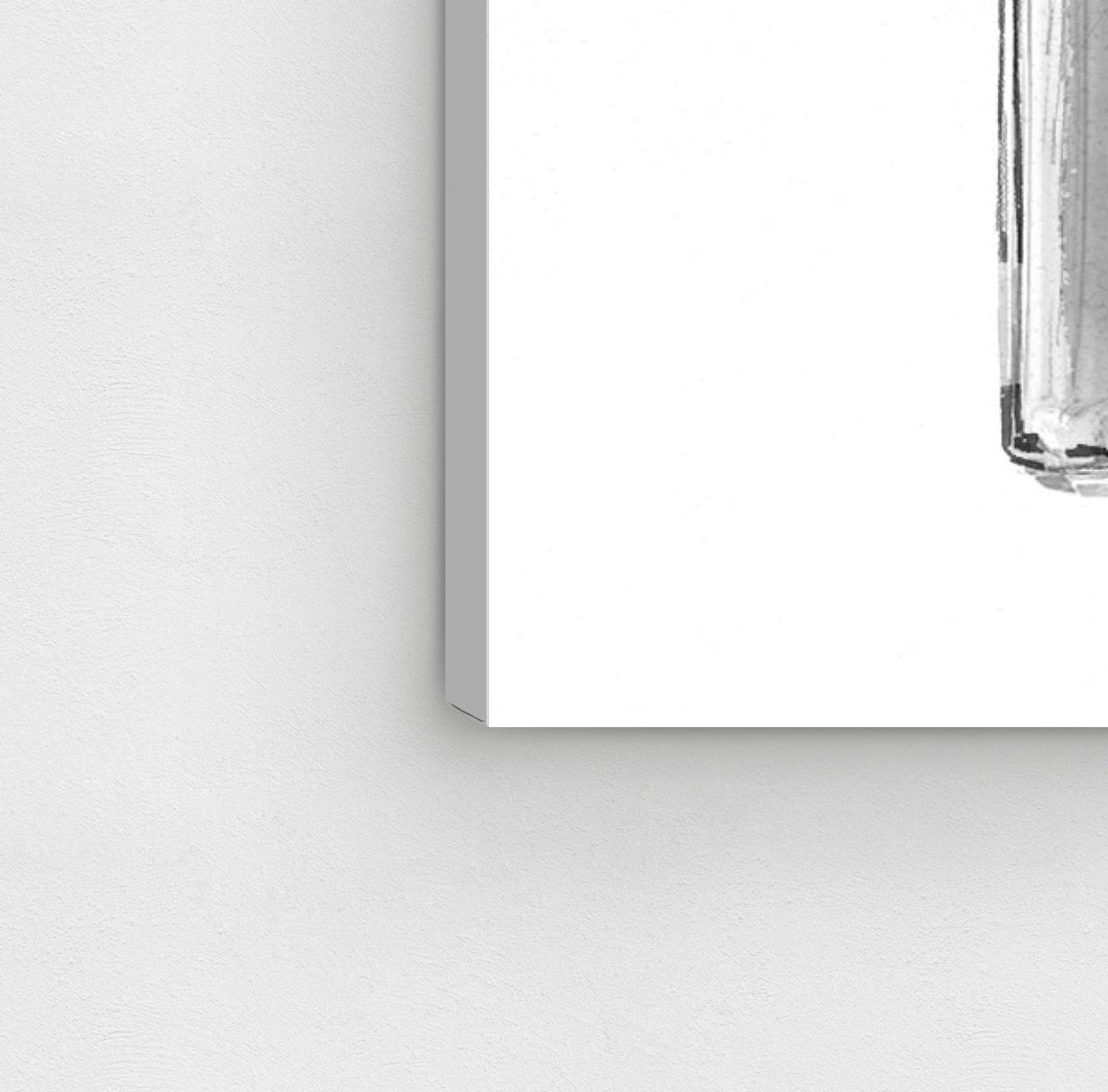 The Oliver Gal Artist Co. Oliver Gal 'Silver Classic Perfume' Gray Fashion Wall Art Print Premium Canvas 16" x 16"