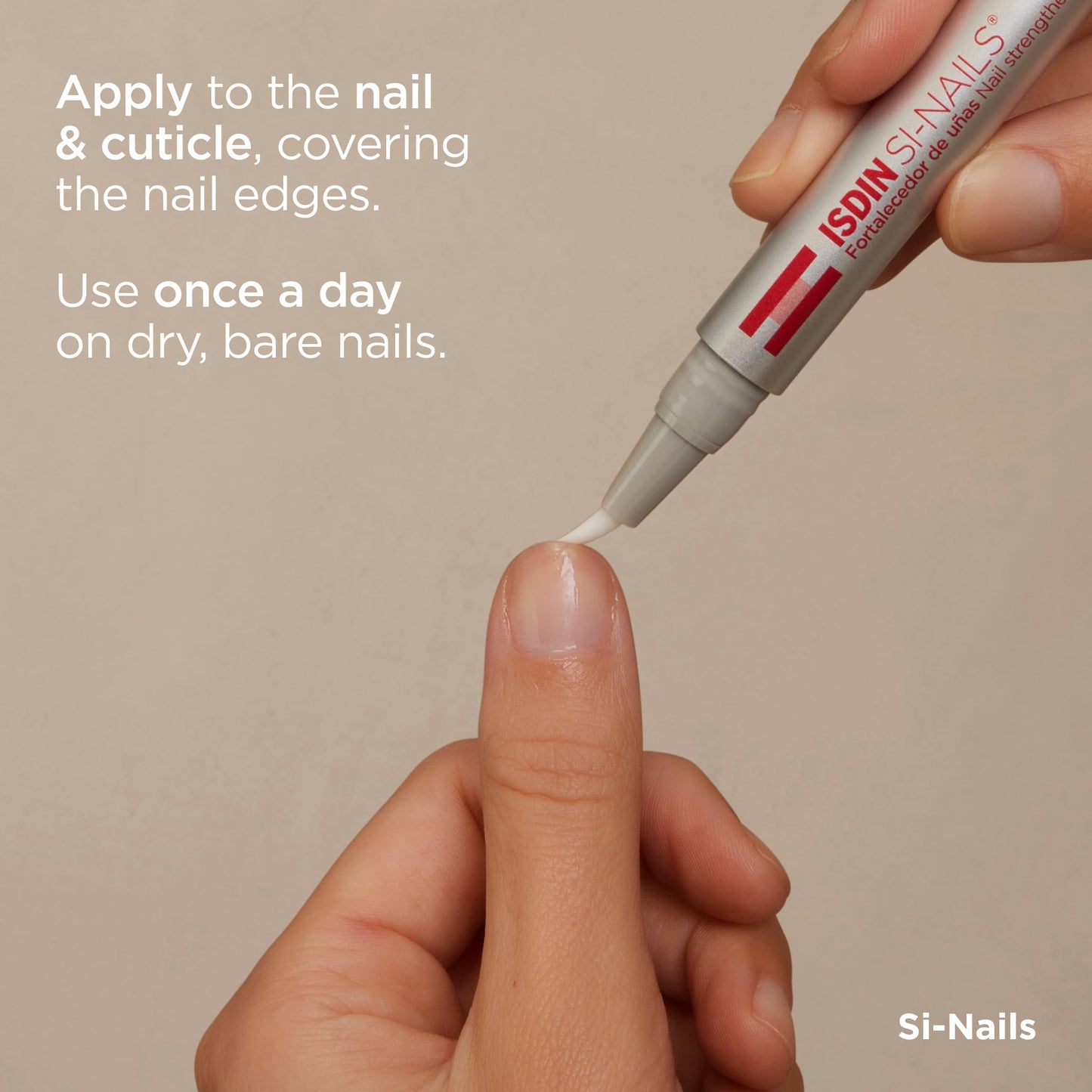 ISDIN SI-NAILS Nail Strengthener Cuticle Serum Treatment with Hyaluronic Acid , 0.08 Fl Oz (Pack of 1)