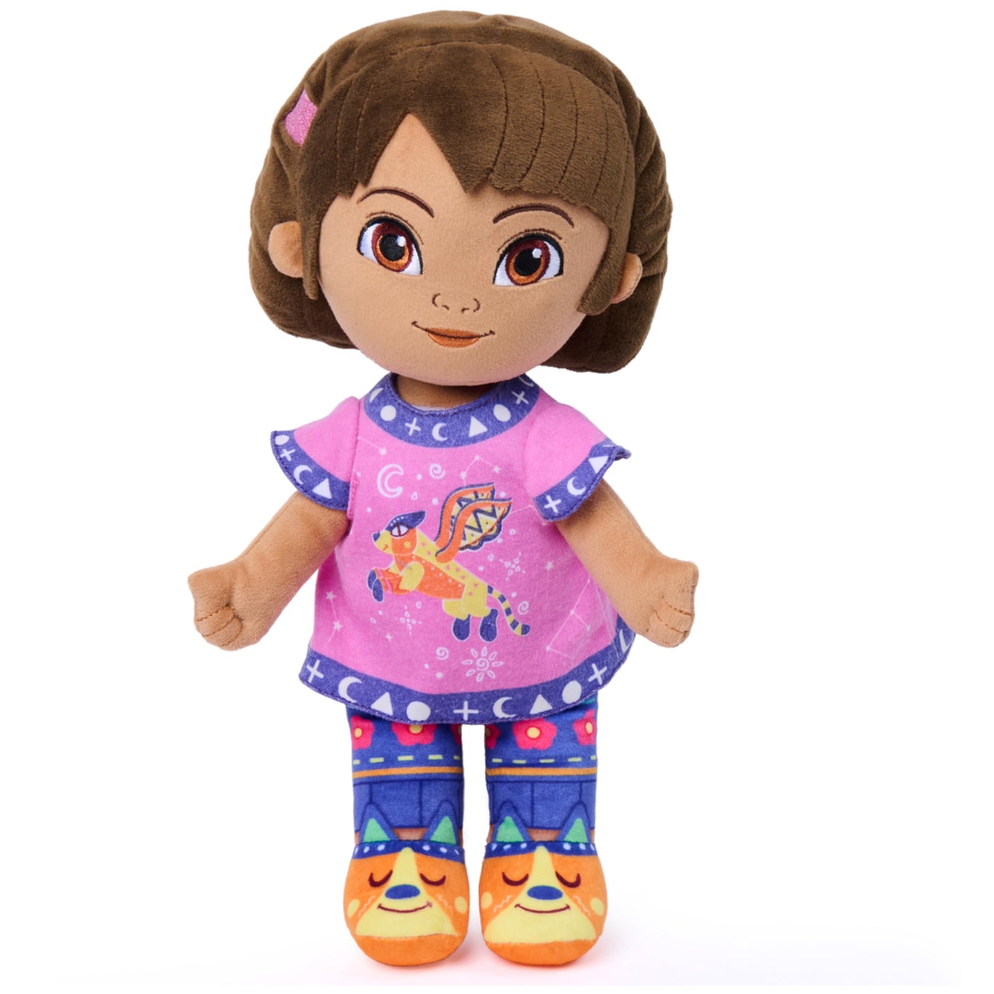 Nickelodeon Dora Official Bedtime Dora Plush Toy, Educational Toys, Glow-in-The-Dark Plush Doll, Sensory Toy for Ages 3 and Up, 13”