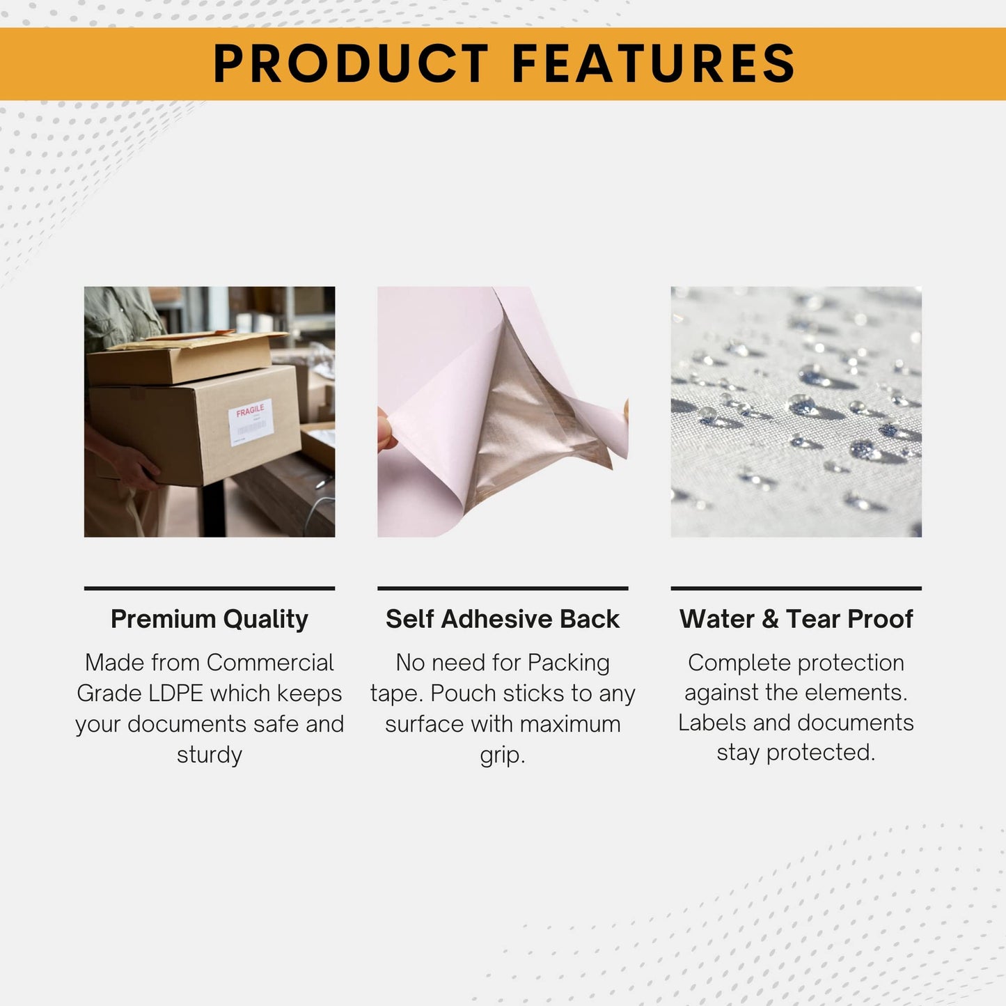 1000 Pack 7"x10" Shipping Label Sleeves - Packing Slip Envelope Pouches with Self-Adhesive Peel & Seal - Clear Unprinted Plastic & Waterproof Mailing List Holder Ideal for Labels, Invoice & Documents