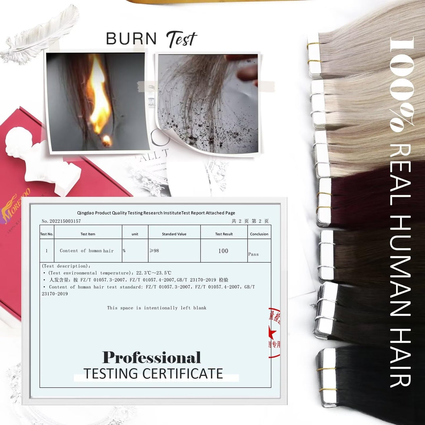 Moresoo Tape in Hair Extensions Human Hair 24 Inch 40Pcs Jet Black Hair Extensions Human Hair Tape in 100g Seamless Invisible Tape in Hair Extensions Human Hair #1