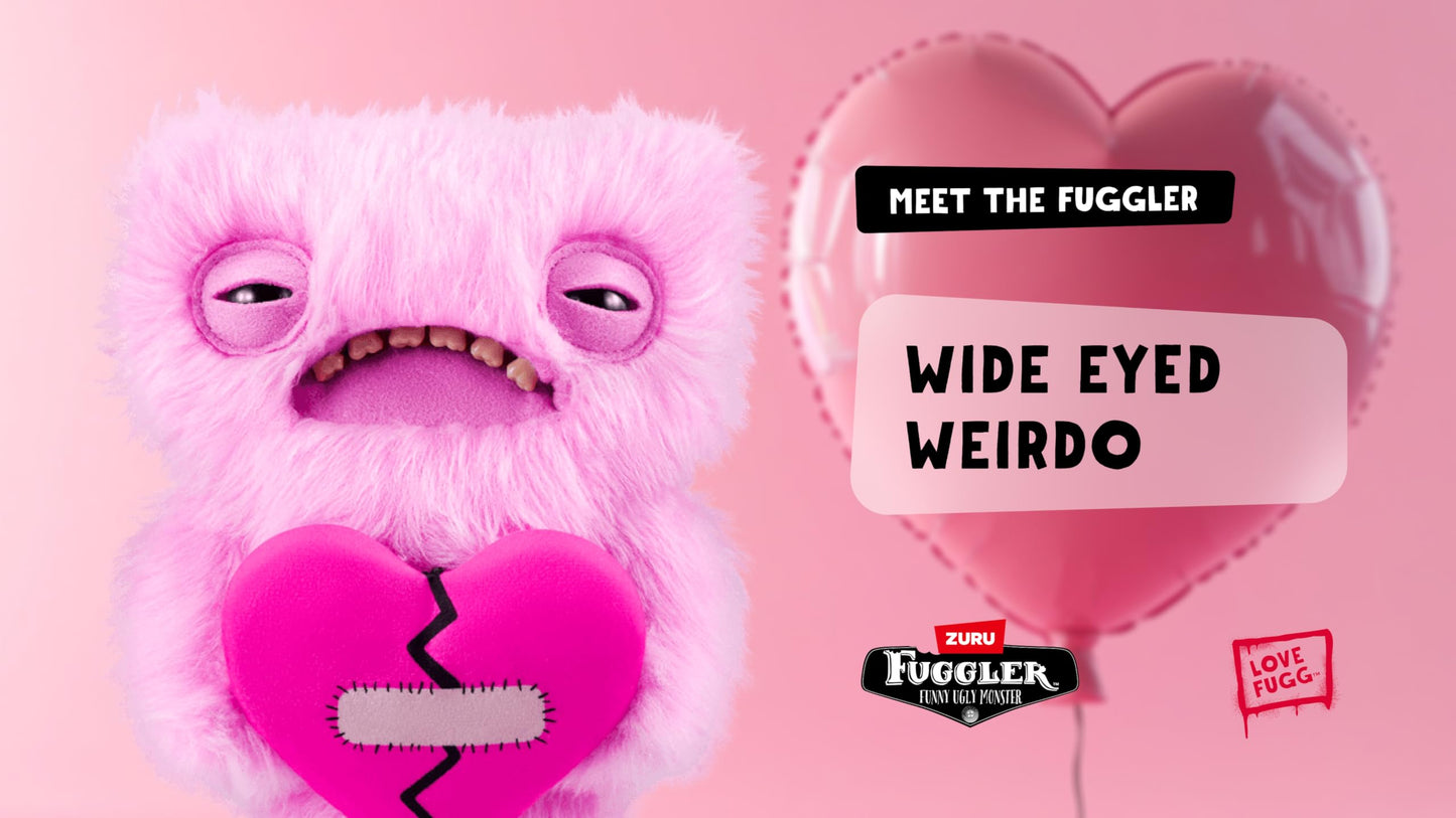 Fuggler Love Fugg Funny Ugly Monster, Plush, Collectible, Toy (Love Fugg - Refres-Pink)