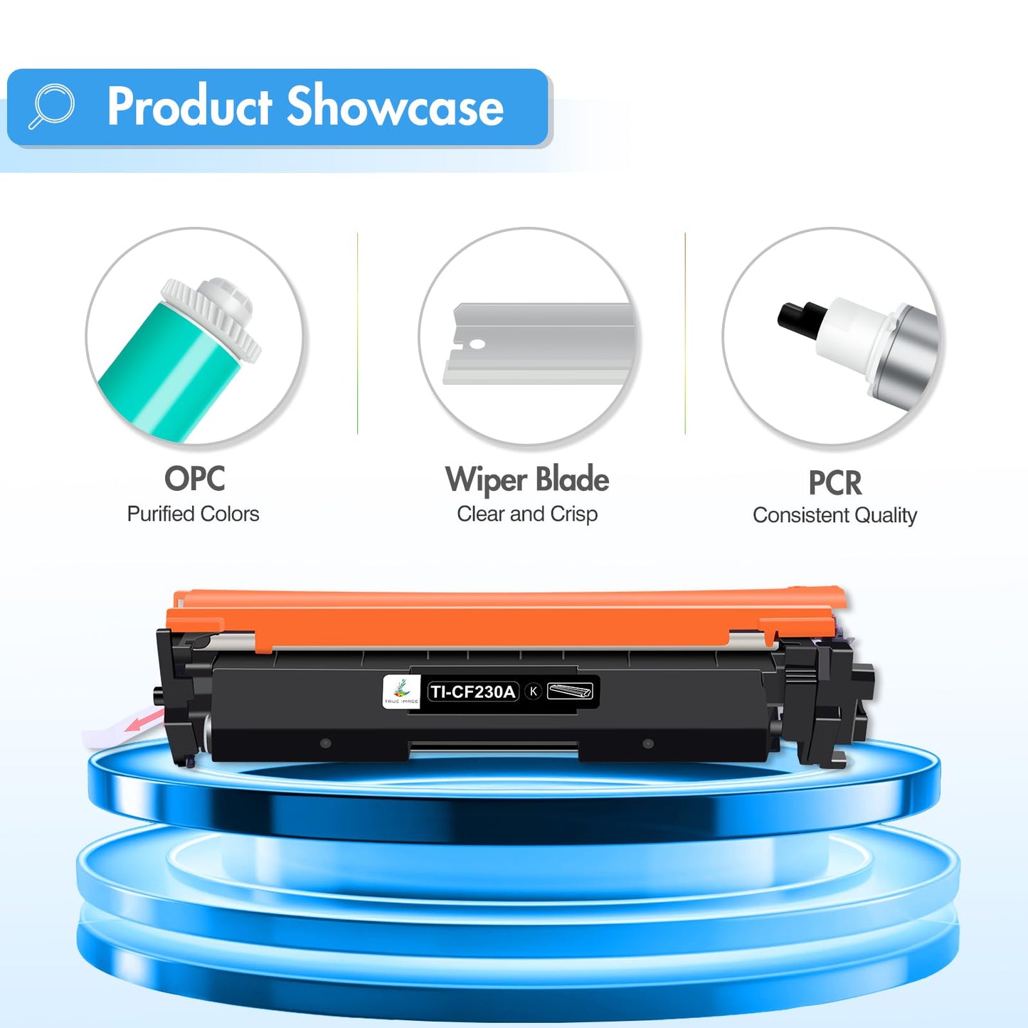 CF230A 30A Black Toner Cartridge Compatible Replacement for HP 30A CF230A 30X CF230X M227fdw for HP Laserjet Pro MFP M203dw M227fdn M203dn M227sdn M203d M227 M203 Series Printer (Black, 2-Pack)