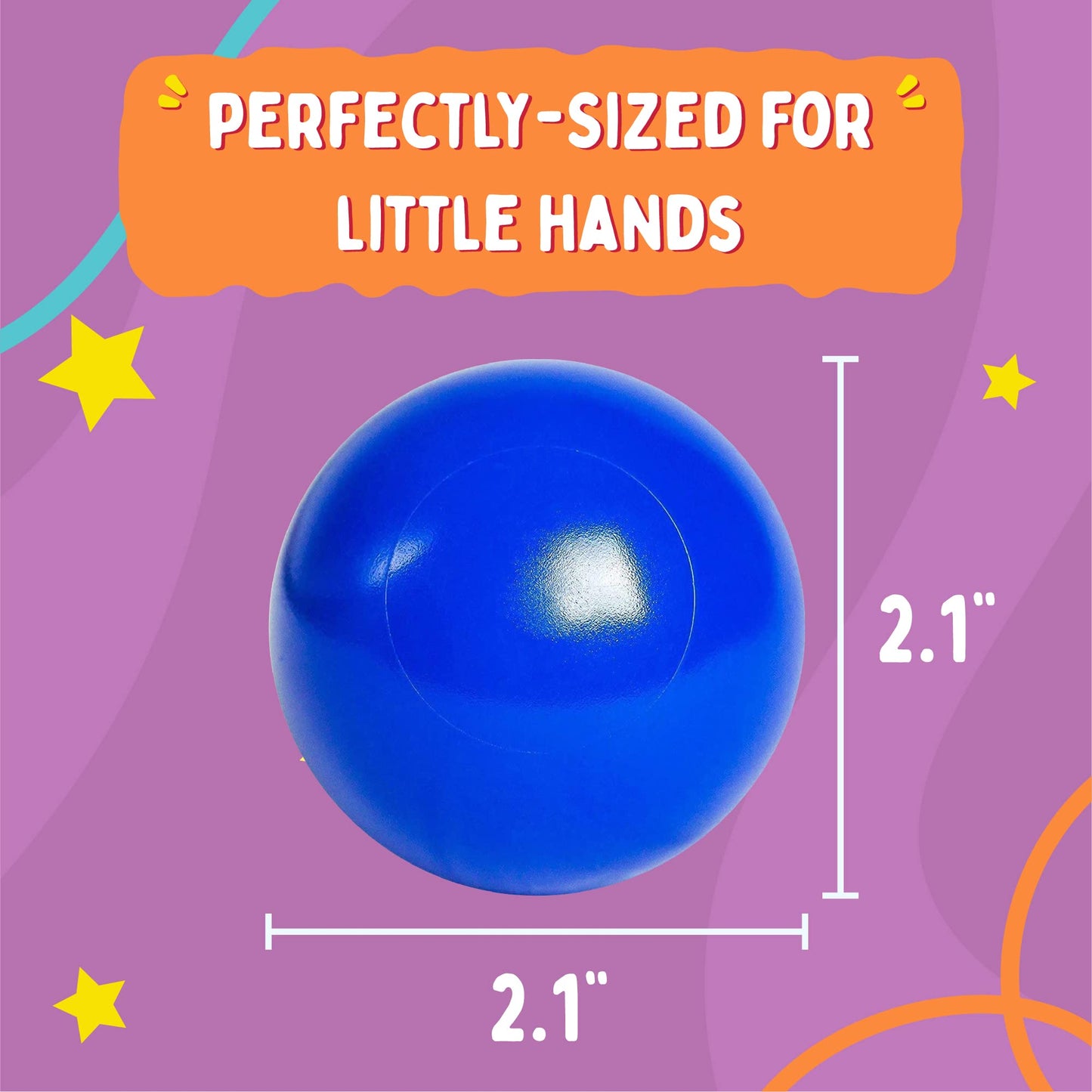 Playz Soft Plastic Mini Ball Pit Balls 200 Count - w/ 8 Vibrant Colors - Crush Proof, No Sharp Edges, Non Toxic, Phthalate & BPA Free for Baby Toddler Ball Pit, Play Tents & Tunnels Indoor & Outdoor