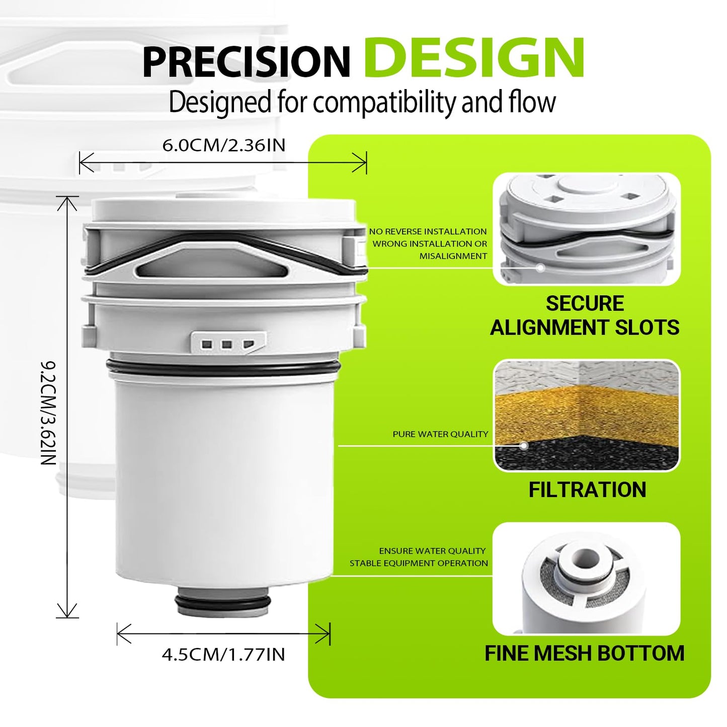 Shower Filter - Replacement Cartridges Compatible with Delta Clarifi, Reduces Dry Skin and Hair Damage (2 Pack)