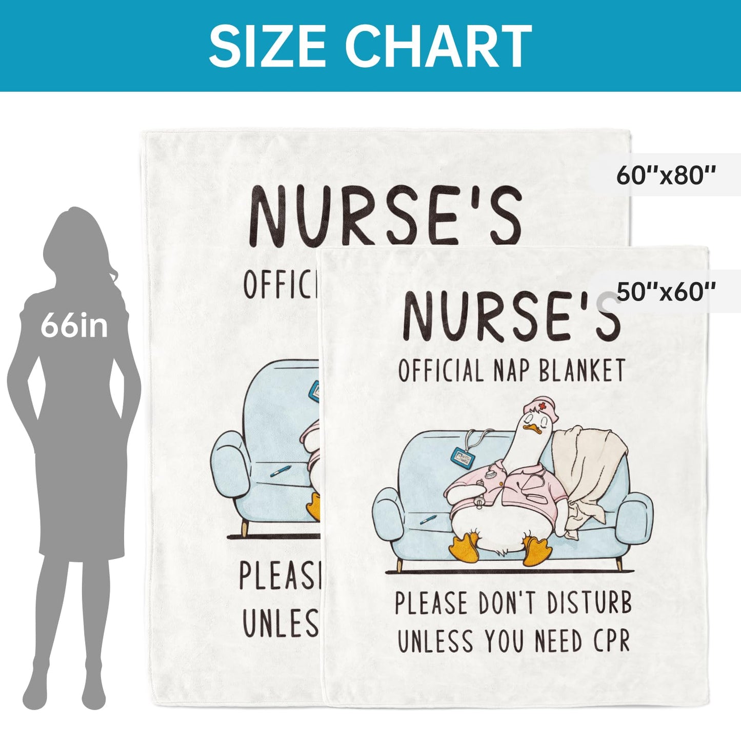musaecoin Nurse Gifts for Women/Men, Thoughtful Gifts for Nurses - Soft Nurse Blanket, LPN RN Nurses Week/Day Appreciation Gift, Nursing Student Graduation Gift Flannel Throw Blanket 80" x 60"