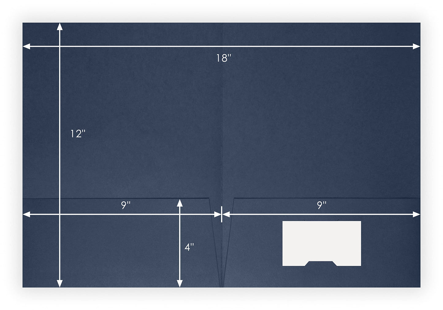 The Gallery Collection, 50 Count, Blue, Two Pocket Presentation Folders with Customizable Labels, Perfect for Sales Material, Important Documents & More (9 x 12)