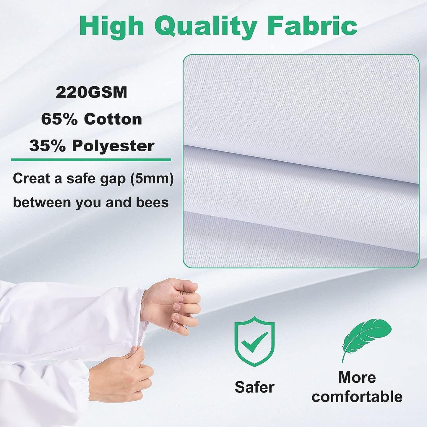 Professional Bee Suit for Kid and Girl, Kid Beekeeping Suit Beekeeper Suit with Glove &Ventilated Hood, Multi-Size Bee Outfit for Backyard and Bee Keeper for Bee Keeper Catcher Christmas Costume