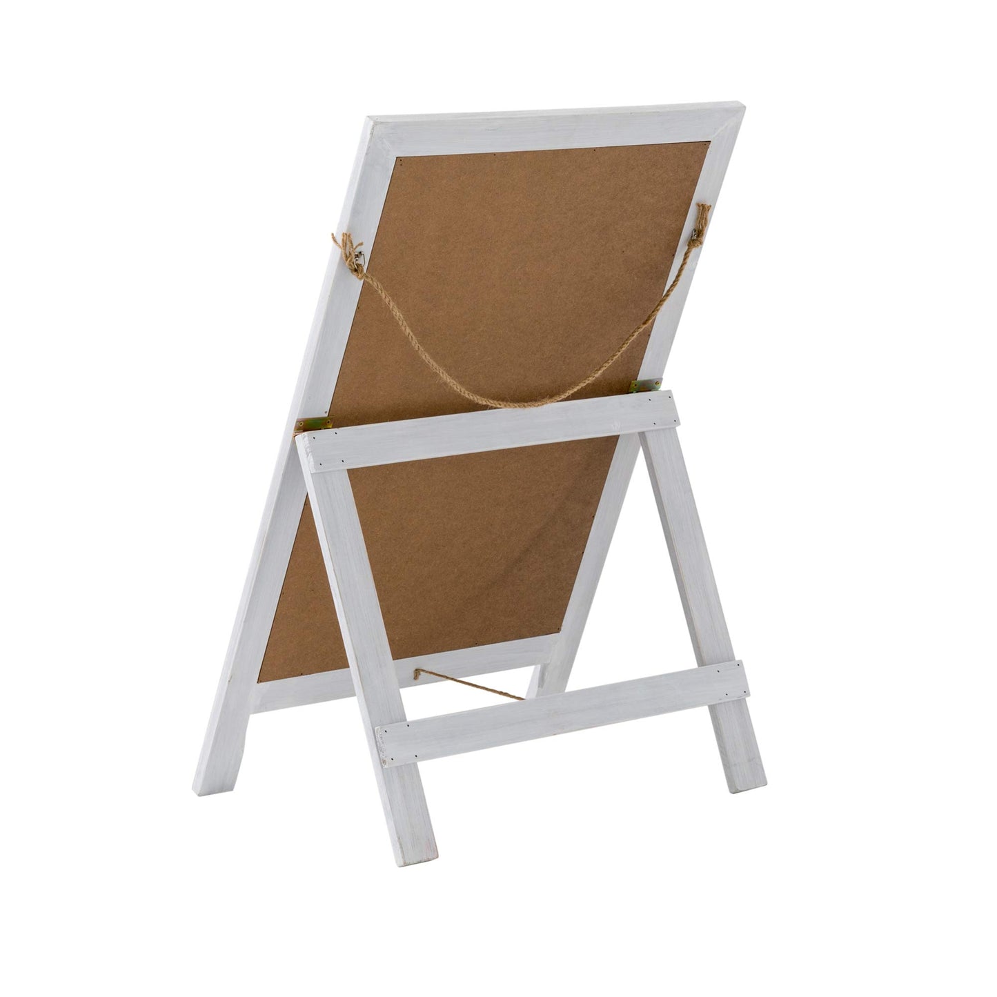 Glitzhome A-Frame Chalkboard Sign 30"x20" Wooden Sandwich Board Easel Sign Outdoor Standing Wall Chalkboard for Restaurants, Cafes, Weddings(White)