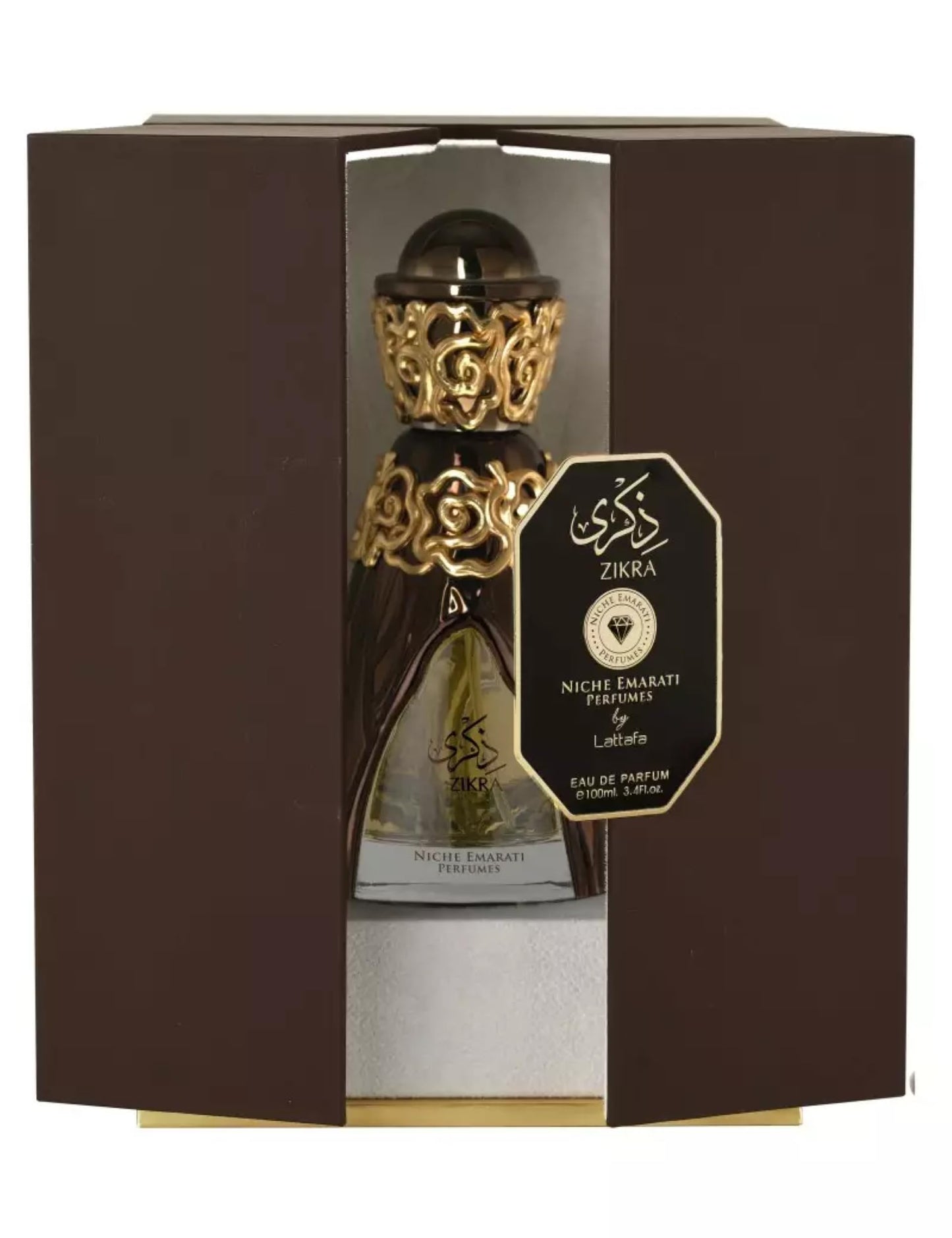 Lattafa Niche Emarati Zikra for Unisex Eau de Parfum Spray, 3.4 Ounce / 100 ml
