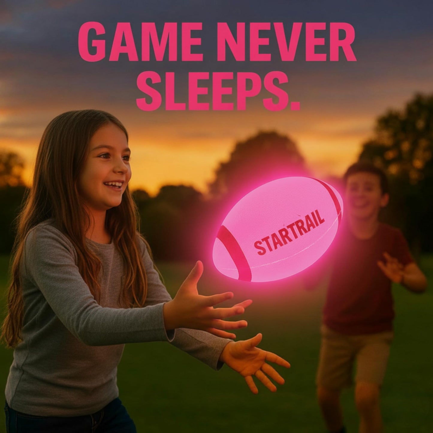 TOMLEON LED Light Up Football - Glow in The Dark Football for Kids
