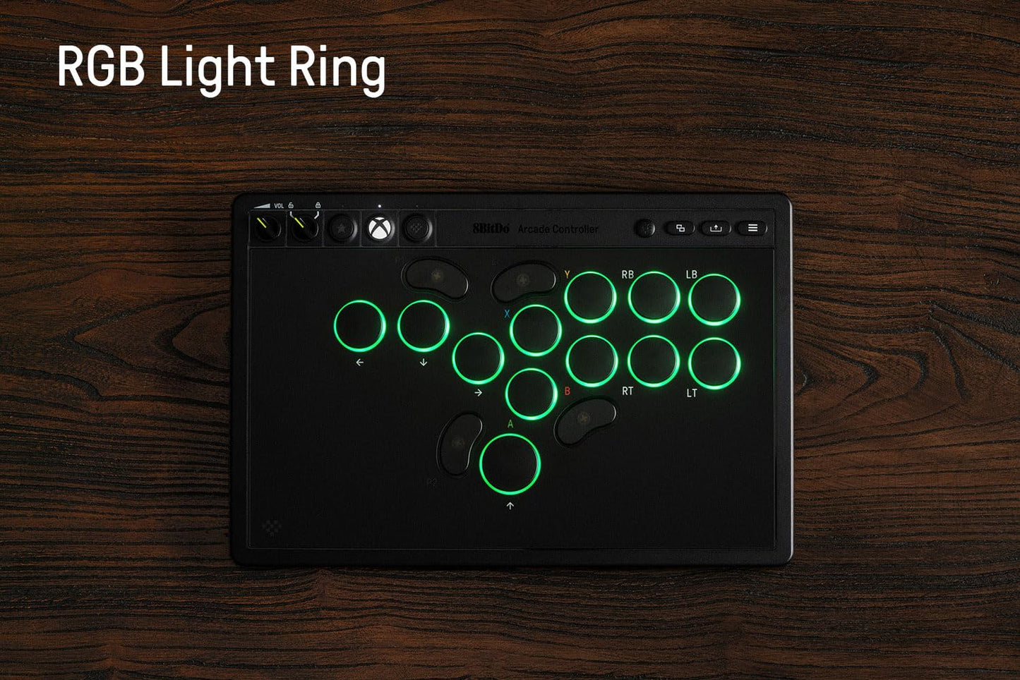 8BitDo All-Button Arcade Controller for Xbox Series X|S, Xbox One & PC – 2.4G Wireless, Low-profile Mechanical Switches, Programmable Buttons, Hot-swappable PCB, RGB Lighting - Officially Licensed