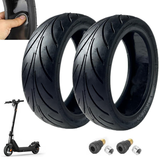 9.5x2.50 Electric Scooter Tire, 9.5 Inch Tubeless tire with Live Glue Repairable Tire, for NIU KQi3 Pro/Max Electric Scooter [Self Repairing] [Tubeless Tires] (2 Pack)