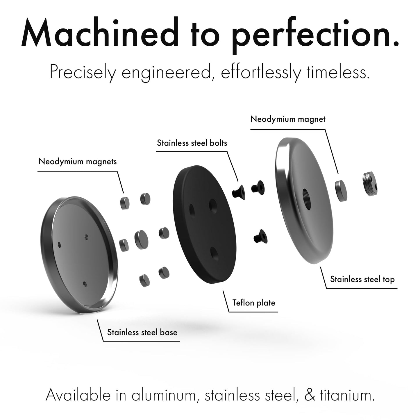 ONO Slider - Handheld Fidget Toy for Adults | Help Relieve Stress, Anxiety, Tension | Promotes Focus, Clarity | Compact, Portable Design (Natural - Stainless Steel)