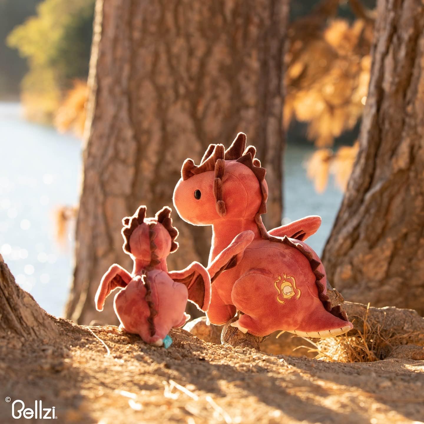 Bellzi Fire Dragon - Cute Stuffed Animal Plush Toy - Adorable Soft Dragon Toy Plushies and Gifts - Perfect Present for Kids, Babies, Toddlers - Draggi