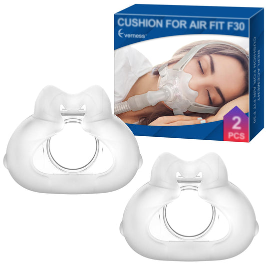 2 Packs Replacement Cushion (M) for F30, Size Range from 1.3-1.9 Inch, Reliable Seal & Comfortable Fit, Compatible with Original Frame, Excellent-Value & Durable Replacement Supplies by Everness (M)