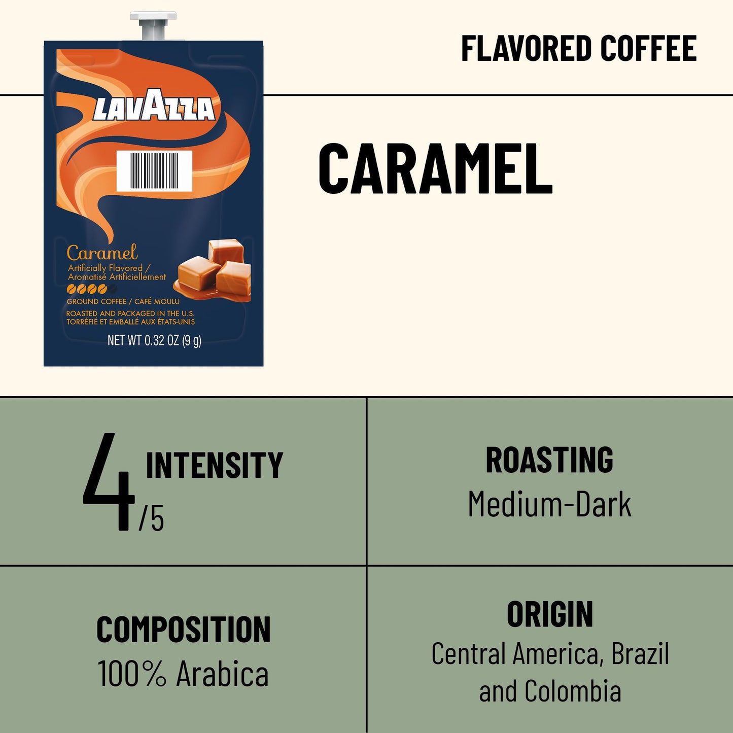 Flavia Lavazza Caramel Coffee Freshpacks works only with Flavia Brewers (Case of 76)