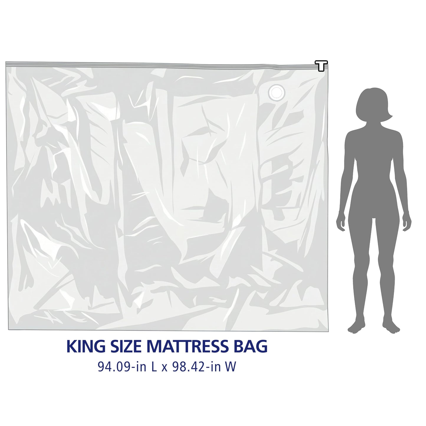 Hefty Shrink-Pak Mattress Bags for Moving - King/California King Size | Heavy Duty & Water Resistant Vacuum Compression Mattress Bag, Storage Protection Mattress Cover for Moving