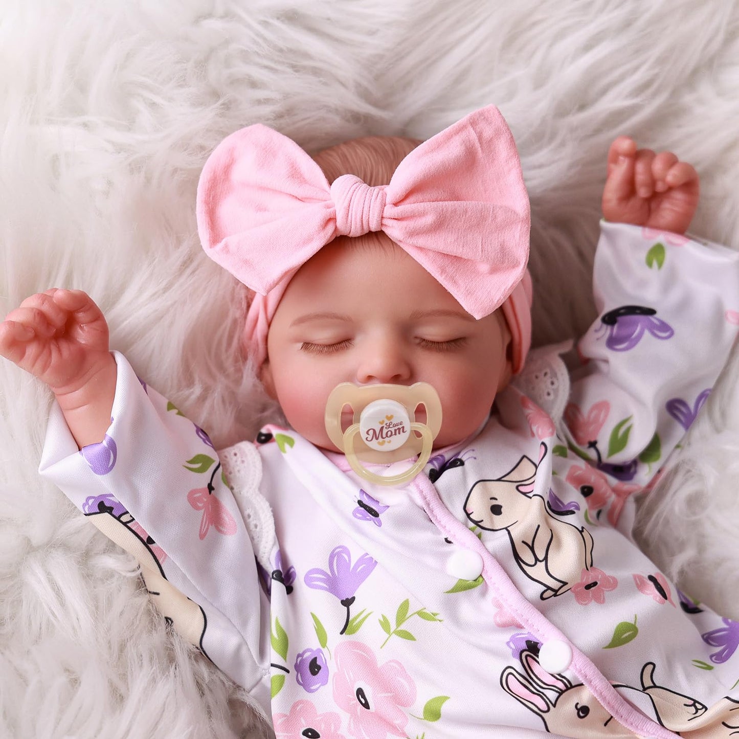 BABESIDE Lifelike Reborn Baby Dolls Girl with Poseable Body, Realistic Real Life Baby Dolls with Accessories for 3+ Year Old Girls Gifts, Pretend Play, Collection, 20 inches