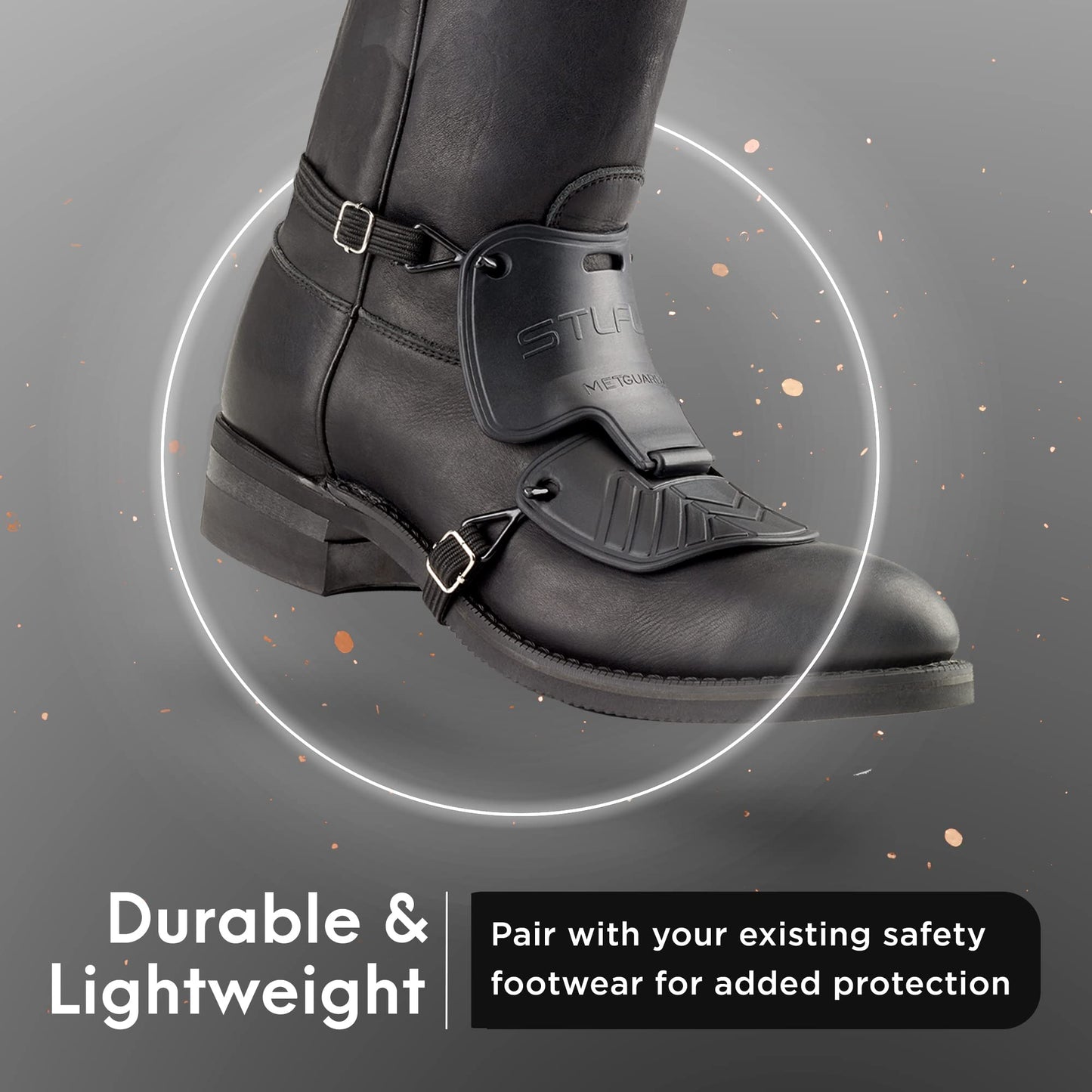 STLFLX - MetGUARDZ™ Metatarsal Guard for Safety Boots and Shoes, Shoe/Work Boot Metatarsal Protector with Straps Set, SEN 605, Pull On Version