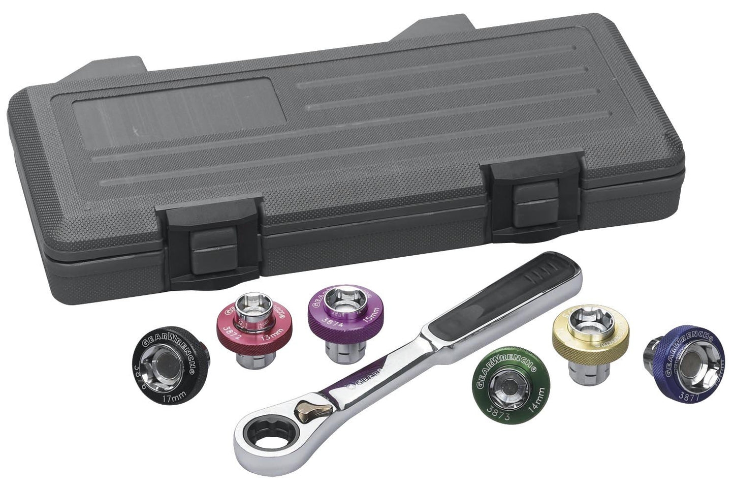 GEARWRENCH 7 Pc. 3/8" Drive 6 Pt. Magnetic Oil Drain Plug Socket Set, Metric - 3870D