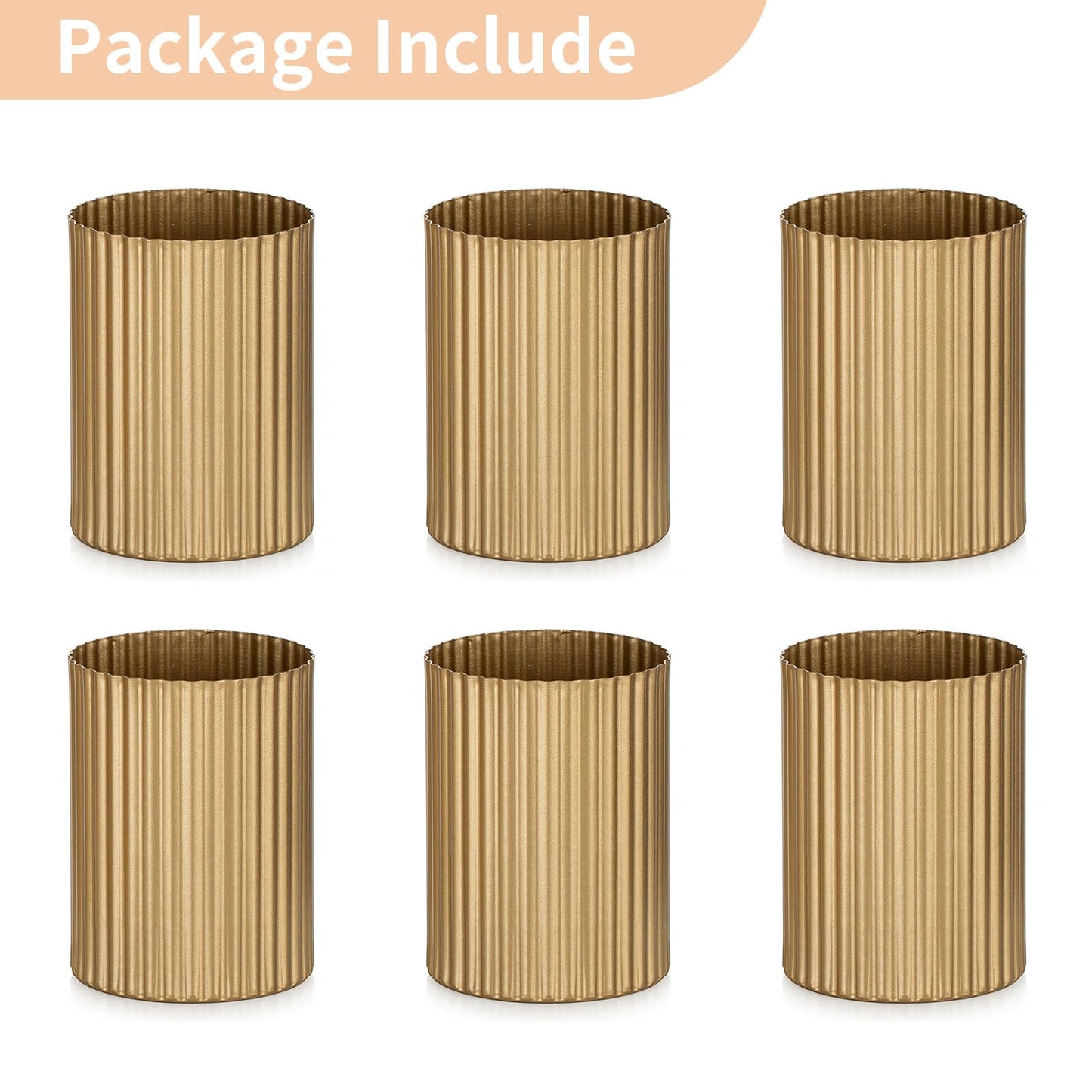 NUPTIO Gold Flower Vases for Centerpieces: 6 Pcs 5.1 inch Metal Flower Vase Flowers Stand Wedding Centerpieces for Tables Centerpiece Table Decorations