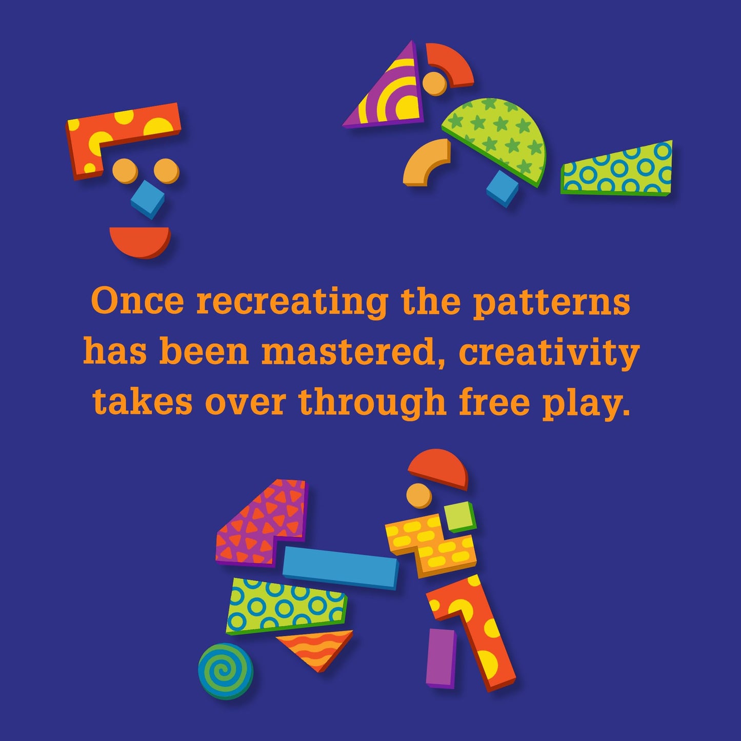 MindWare Imagination Patterns - Jeu magnétique créatif avec des formes à motifs.