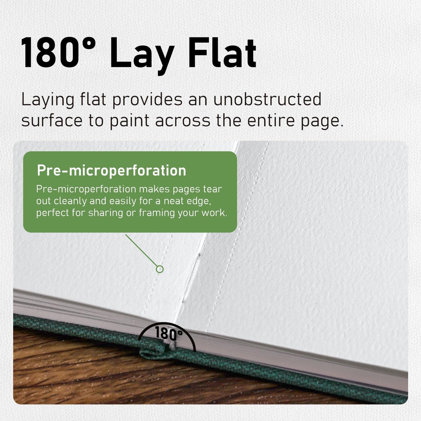 Watercolor Journal 8.3"x5.8"- 100% Cotton, 24 Sheets 48 Pages, 140LB/300GSM Cold Press, with Inner Pocket and Wide Elastic Band - Perfect for Watercolor, Gouache, Acrylic, Ink & Mixed Media