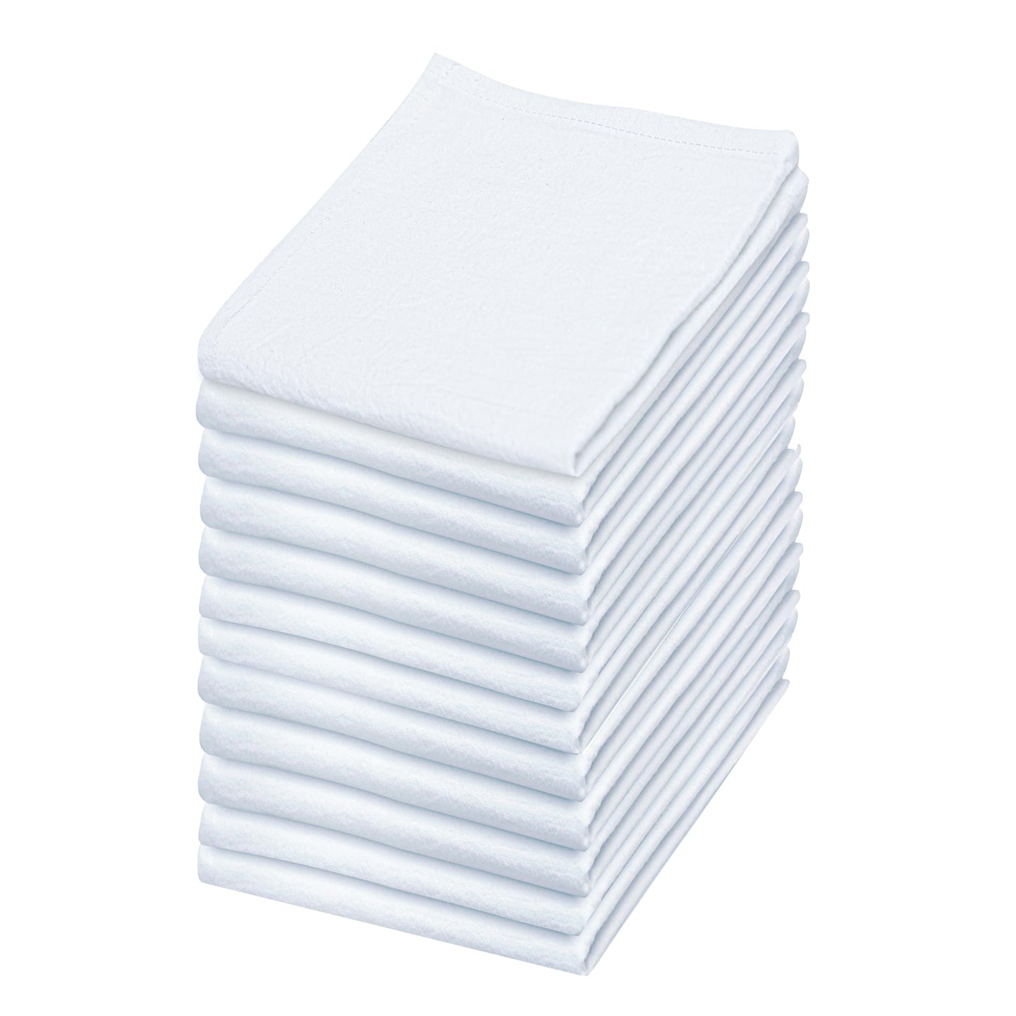 Flour Sack Towels | Tea Towel for Crafts| Kitchen Dish Cotton Blank Towel for Embroidery| Baking Bread Proofing Linen Cover| Thick Absorbent Quick Dry| 12 Pack 18"x 28" White
